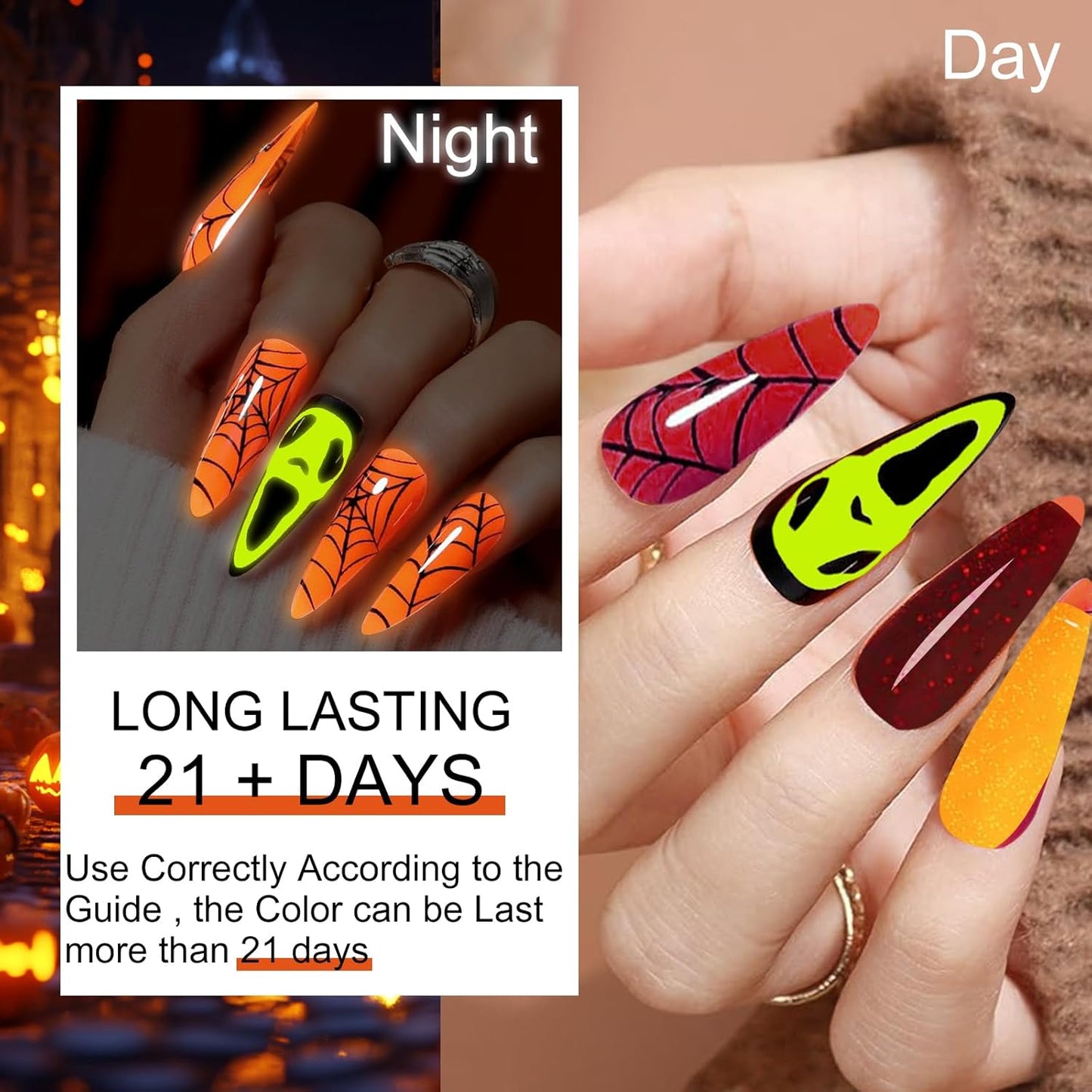 Glow in the Dark Nail Powder, 6 Colors Glow Dark Powder Dip Powder, Luminous Pigment Powder Fluorescent Neon Dipping Powder for Nail Art Decoration, Resin Craft(YYSDDPS-No.14-6PCS)