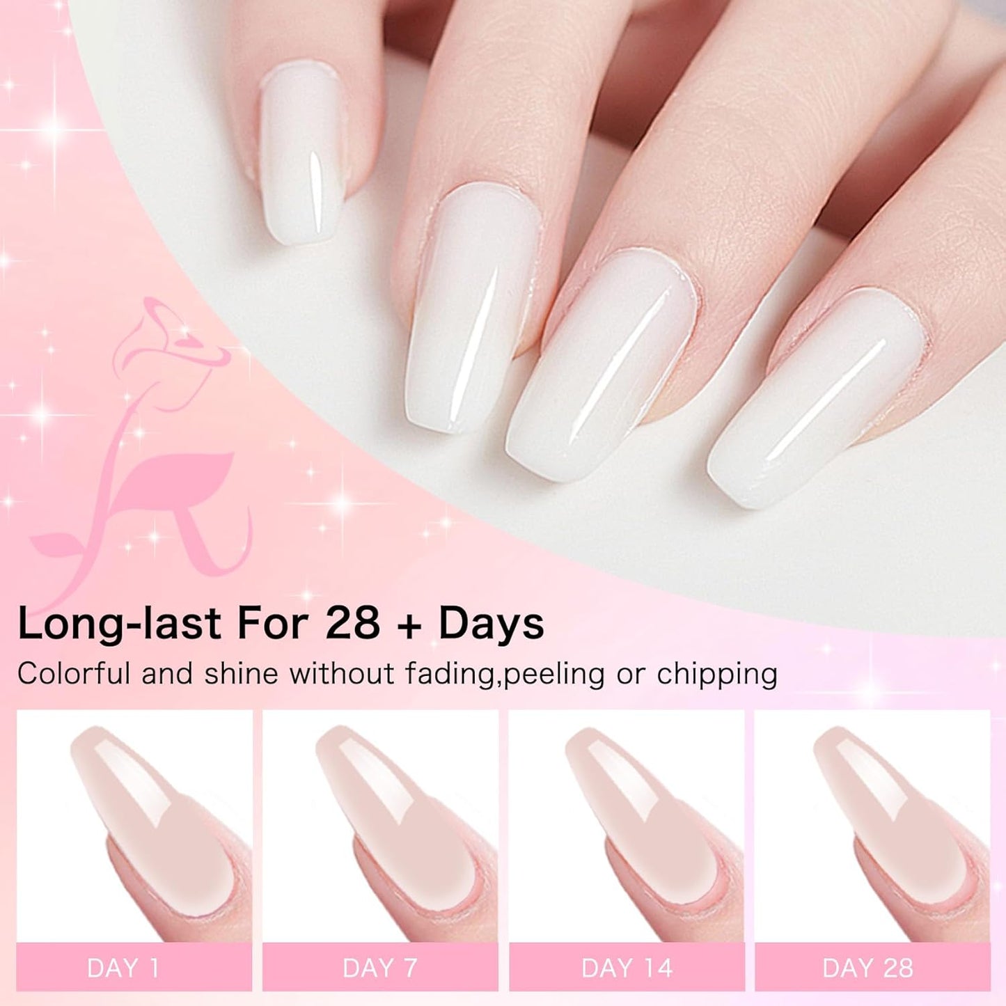 Acrylic Powder for Nail 56g: 2oz Lucent White Acrylic Powder Large Capacity Professional for 3D Art Carving French Extension - DIY Nail Carving Long-Lasting No Needed Lamp