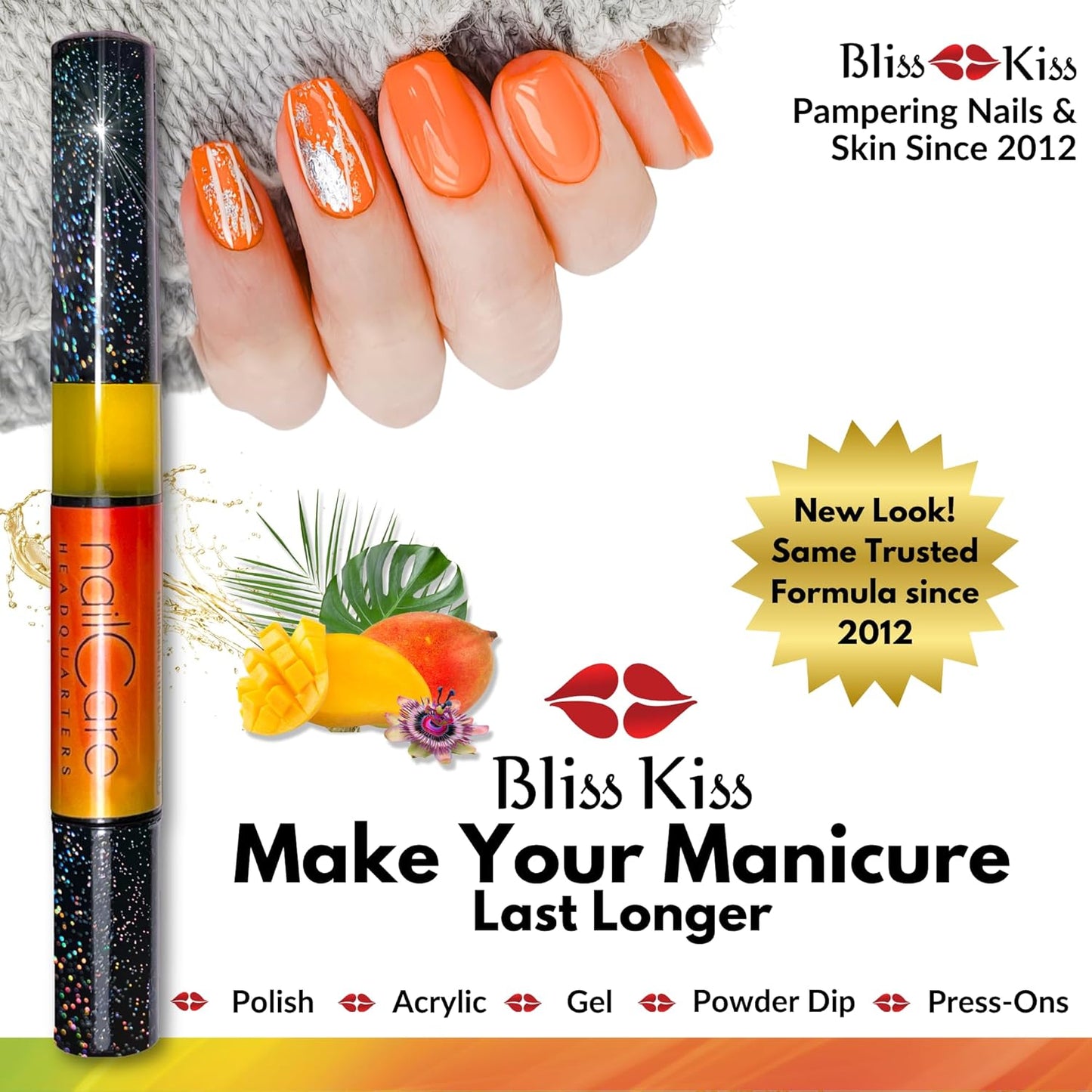 Nail Care Headquarters Simply Pure Cuticle Oil Pen for Nails - Nail Strengthener & Growth Oil and Serum Support for Damaged Nails, Hangnails w/Jojoba cuticle oil—Bali Mango Fragrance