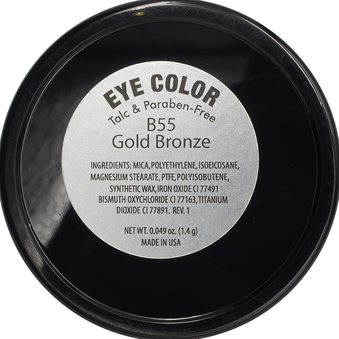 Gold Bronze Shimmering Metallic Copper Pressed Powder Single Vegan Eyeshadow; Talc, Paraben & Cruelty Free