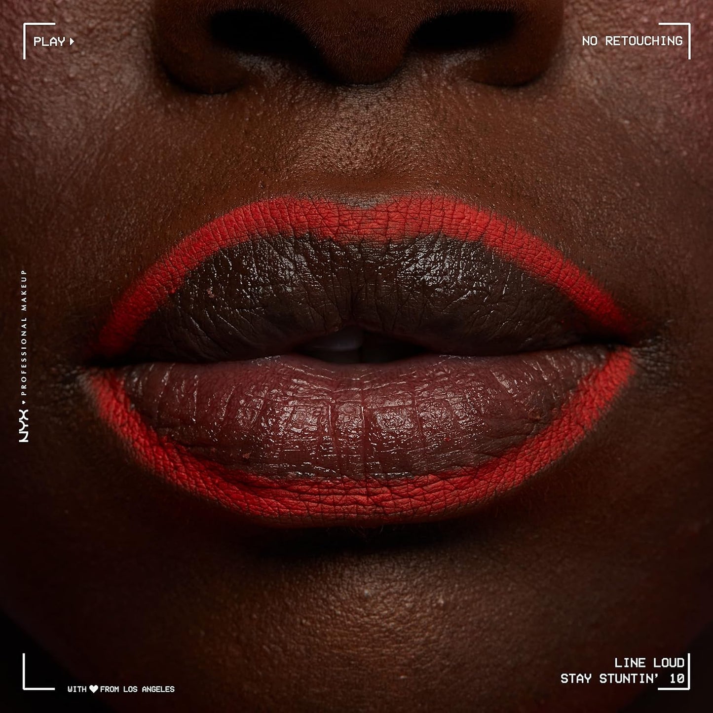 NYX PROFESSIONAL MAKEUP Line Loud Lip Liner, Longwear and Pigmented Lip Pencil with Jojoba Oil & Vitamin E - Stay Stuntin' (Midtone Bright Orange)