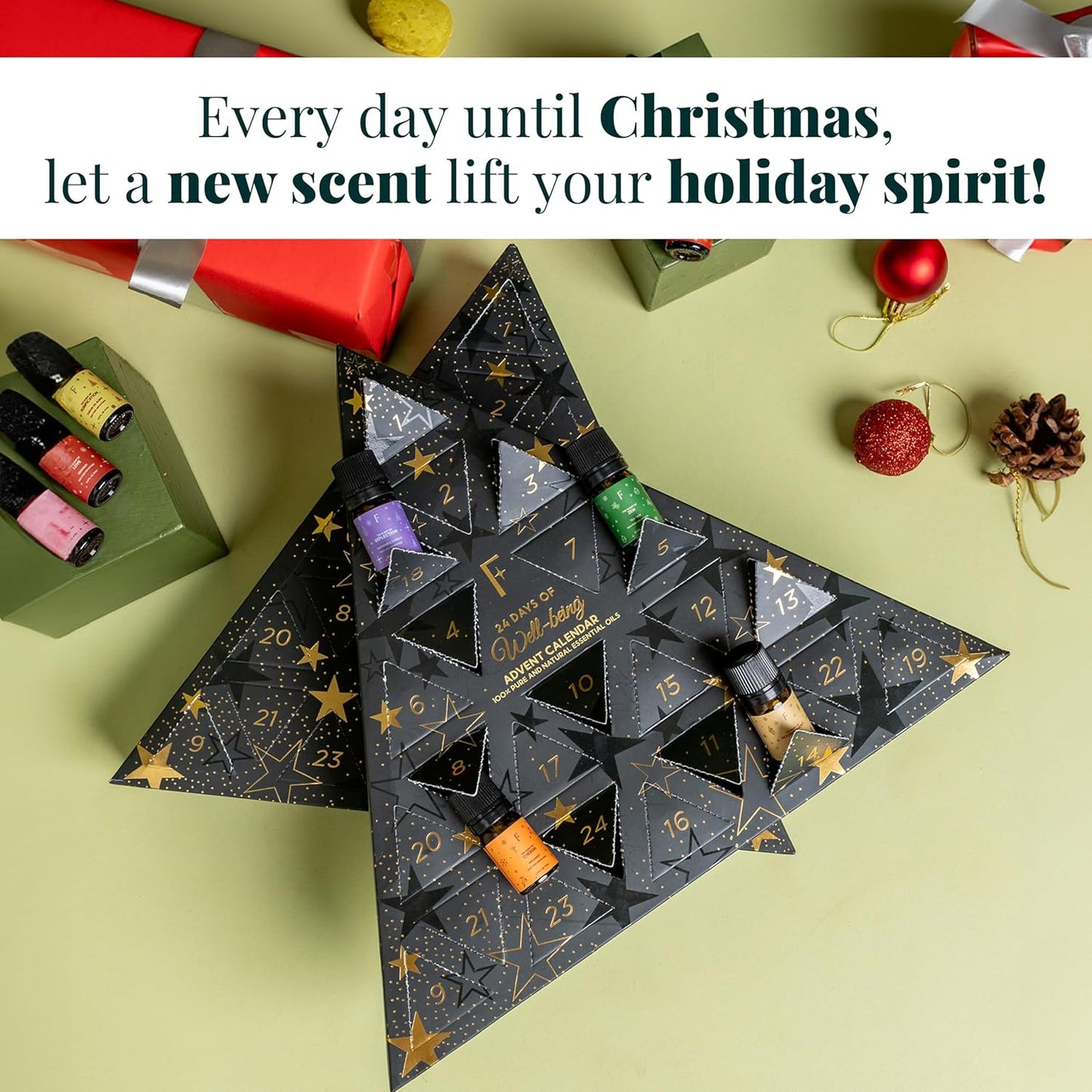 Folkulture Essential Oils Set for Diffuser for Home | Set of 24 Essential Oils | Vanilla, Rosemary, Peppermint | Fragrance Oil Scents for Gifts for Women | Wellness Gift Set