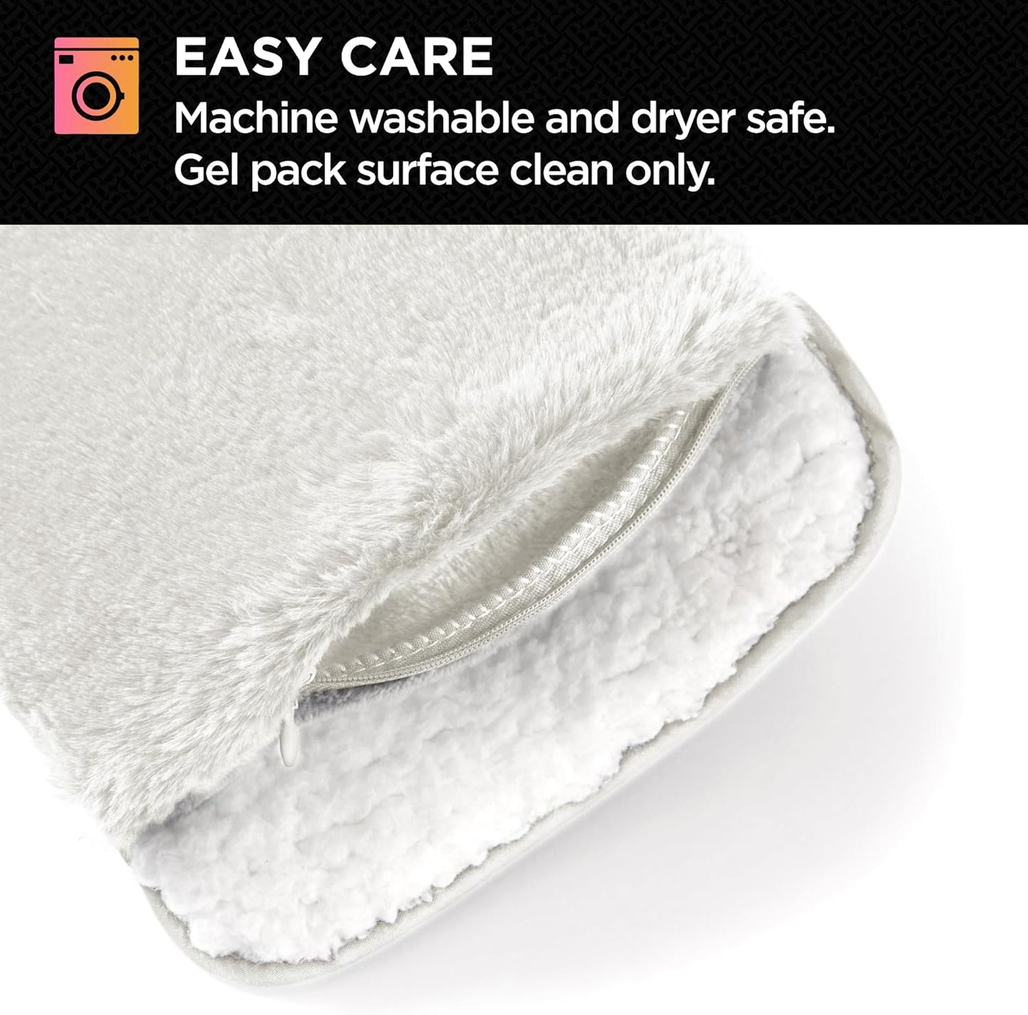 Brookstone Faux Fur Hand Warmer | Soothe Cold Hand Muff with Microwavable Gel Pack for Long Lasting Heat | Cozy Sherpa & Plush Lining for Ultimate Comfort | Hand Muffs for Women & Men