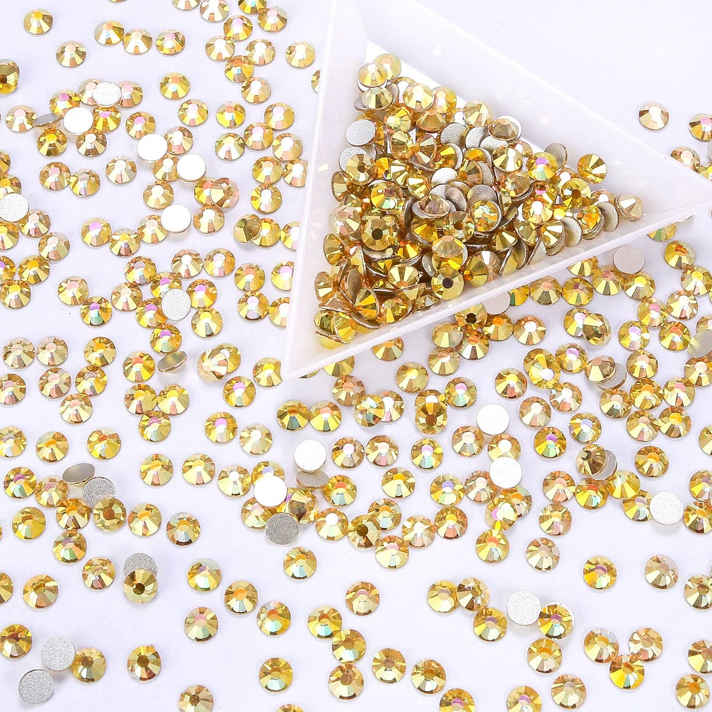 1440Pcs Metallic Sunshine Crystal Rhinestones,Glass Flatback Rhinestones Gemstones for Nail Face Makeup Art Crafts Clothes Decoration-(SS20,Metallic Sunshine)
