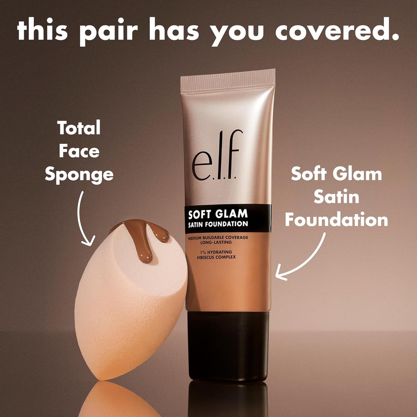 e.l.f. Soft Glam Foundation, Medium Coverage, Long-Lasting & Buildable Foundation For A Smooth, Satin Finish, Vegan & Cruelty-Free, 11 Fair Neutral