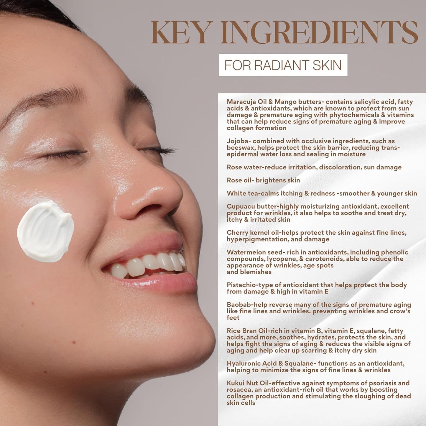 Ultra Hydration Body Butter Cream Noisturizer with Natural Ceramides, Hyaluronic Acid, Squalane, Cupuacu & Mango Butters + Botanical Oils-Intense Hydration For Rough & Dry Skin 8oz