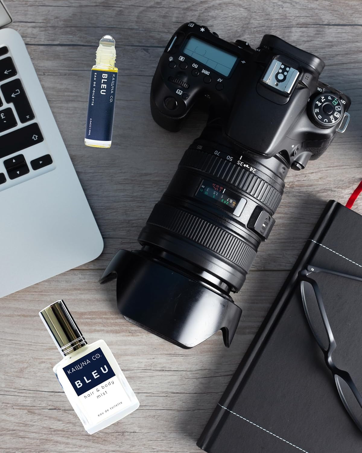 Bleu for Men Perfume Roll On with Essential and Fragrance Oils and Organic Jojoba Oil, Alcohol Free, Eau de Toilette, Made in California