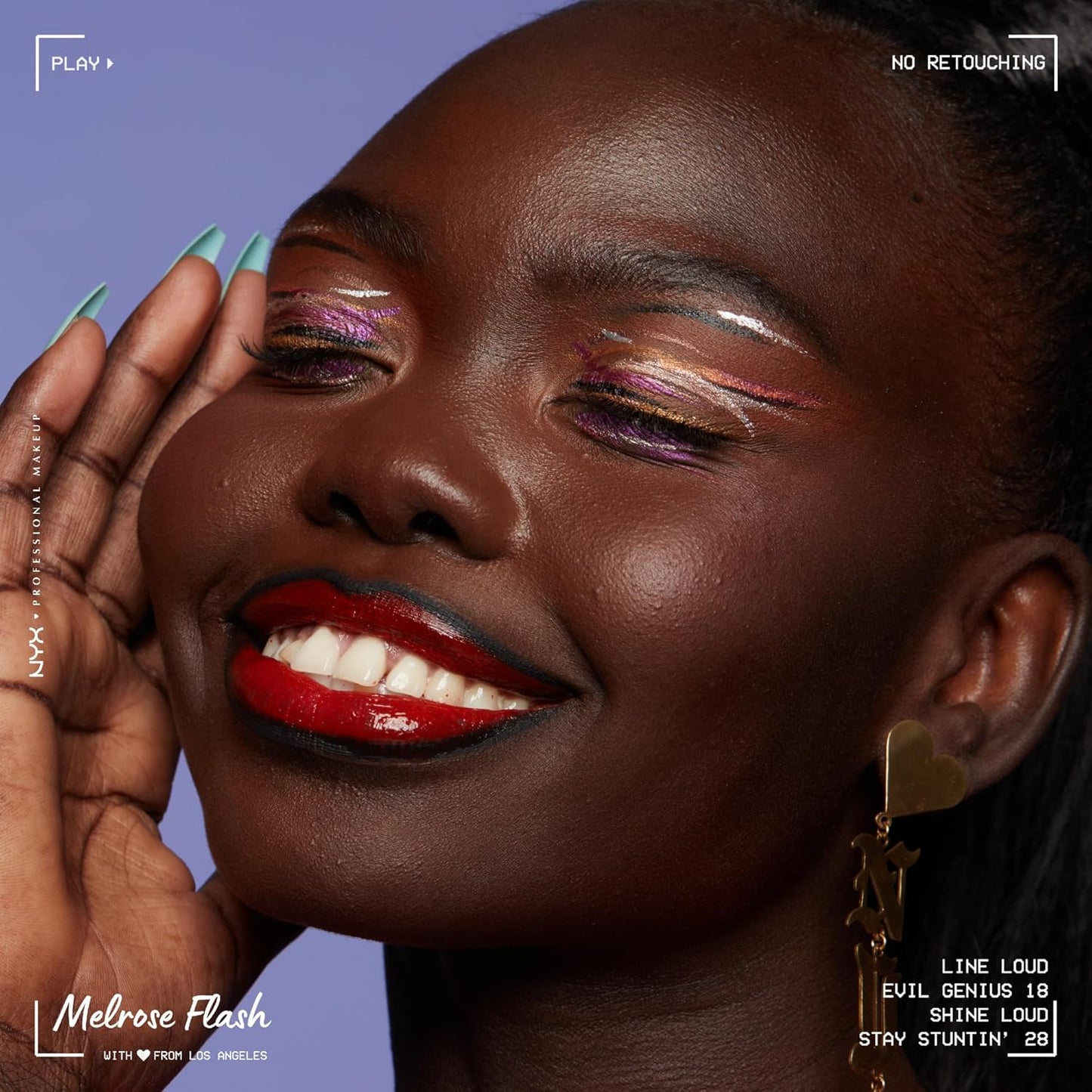 NYX PROFESSIONAL MAKEUP Line Loud Lip Liner, Longwear and Pigmented Lip Pencil with Jojoba Oil & Vitamin E - Evil Genius (Black)