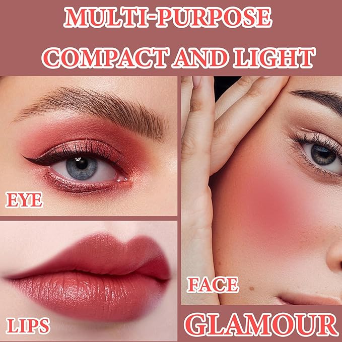 Cream Blush Stick Makeup,Blush Stick for All Skin Tones,Easy to Color,Soft Long Lasting Lightweight Blush Face Makeup Stick,Waterproof Multi Stick for Cheeks & Lip & Eyes（#104）