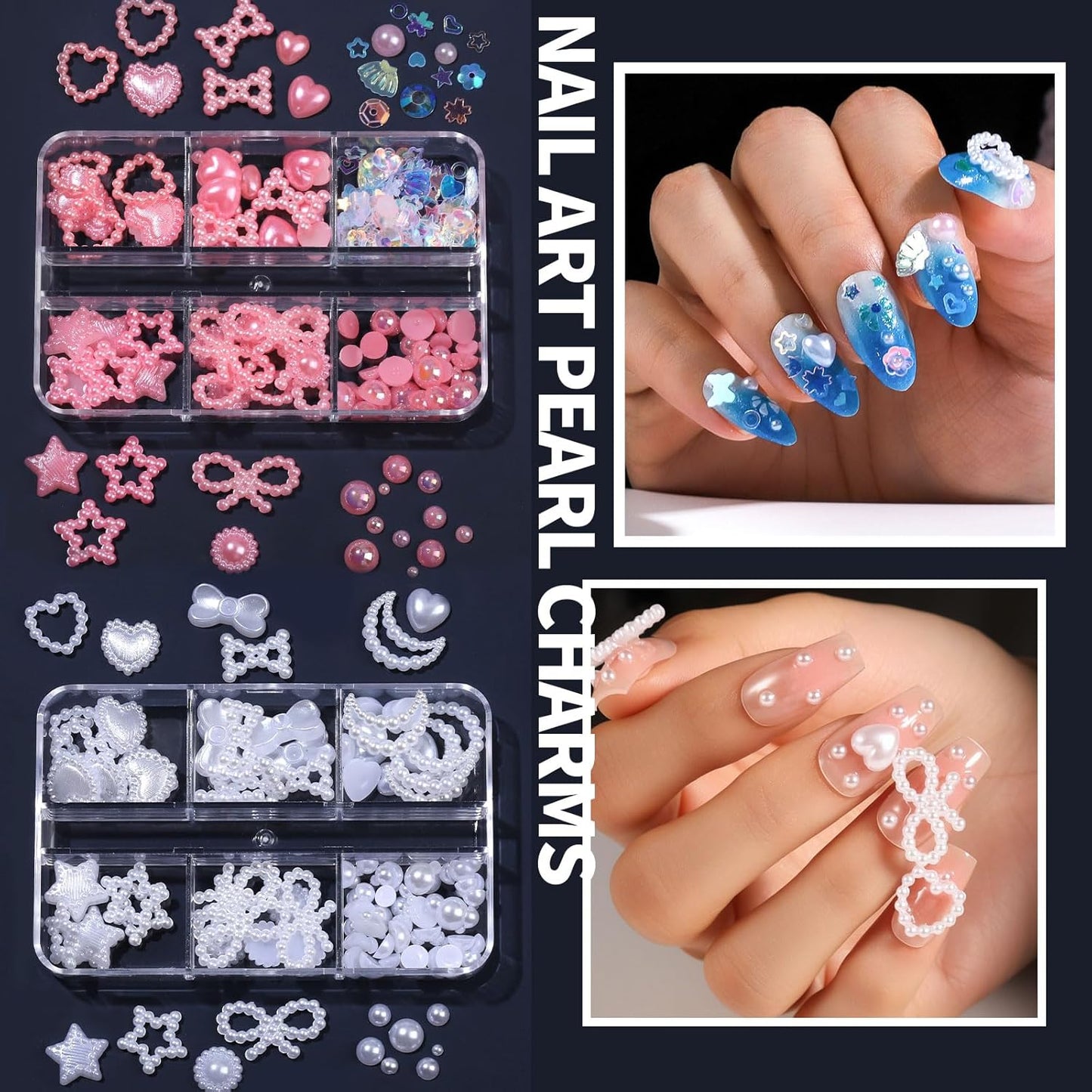 FANDAMEI Nail Art Brushes Set, Nail Art Kits, 3D Nail Charms Nail Design Tools Kit, Nail Set for Beginners ,Nail Dotting Tool, Nail Rhinestones,Chrome Nail Powder,Nail Stickers Nail Art Decoration Kit