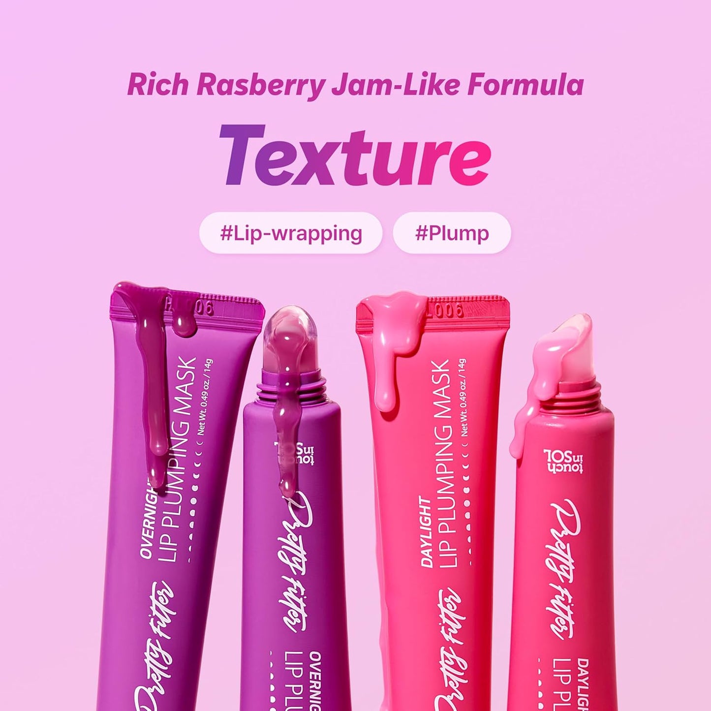 Touch in Sol Pretty Filter Overnight Lip Mask – Hydrating Lip Sleeping Mask for Dry Lips, Korean Lip Care Treatment for Moisture, Plumping Effect for Fuller, Smooth Lips #Fig & Vanilla (0.3 fl.oz/9ml)