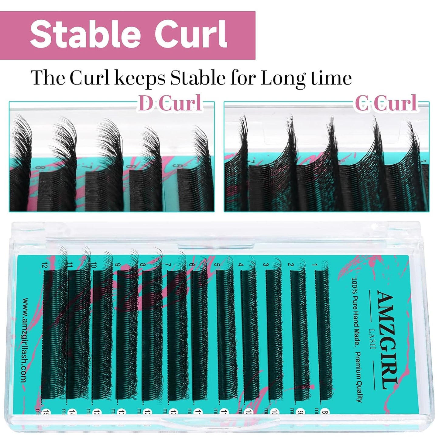 Individual Lashes Cashmere Volume Lash Extensions D Curl 8DW Premade Eyelashes Mixed and Single Tray,Soft and Dense Rapid Blooming Lashes,Eyelash Extensions for Professional Use(8-15mm)