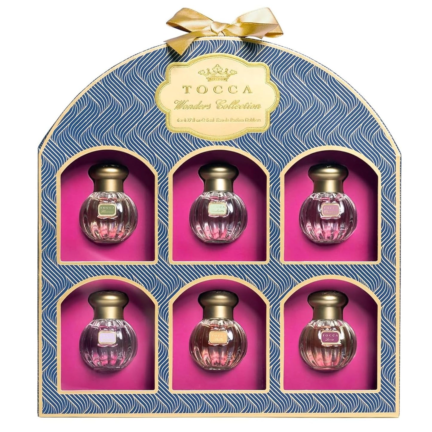 Tocca Wonders Mini Women's Perfume Deluxe Set of 6 - Includes Florence, Cleopatra, Stella, Giulietta, Colette and Lucia, 0.17 Fl Oz (5ml) Each