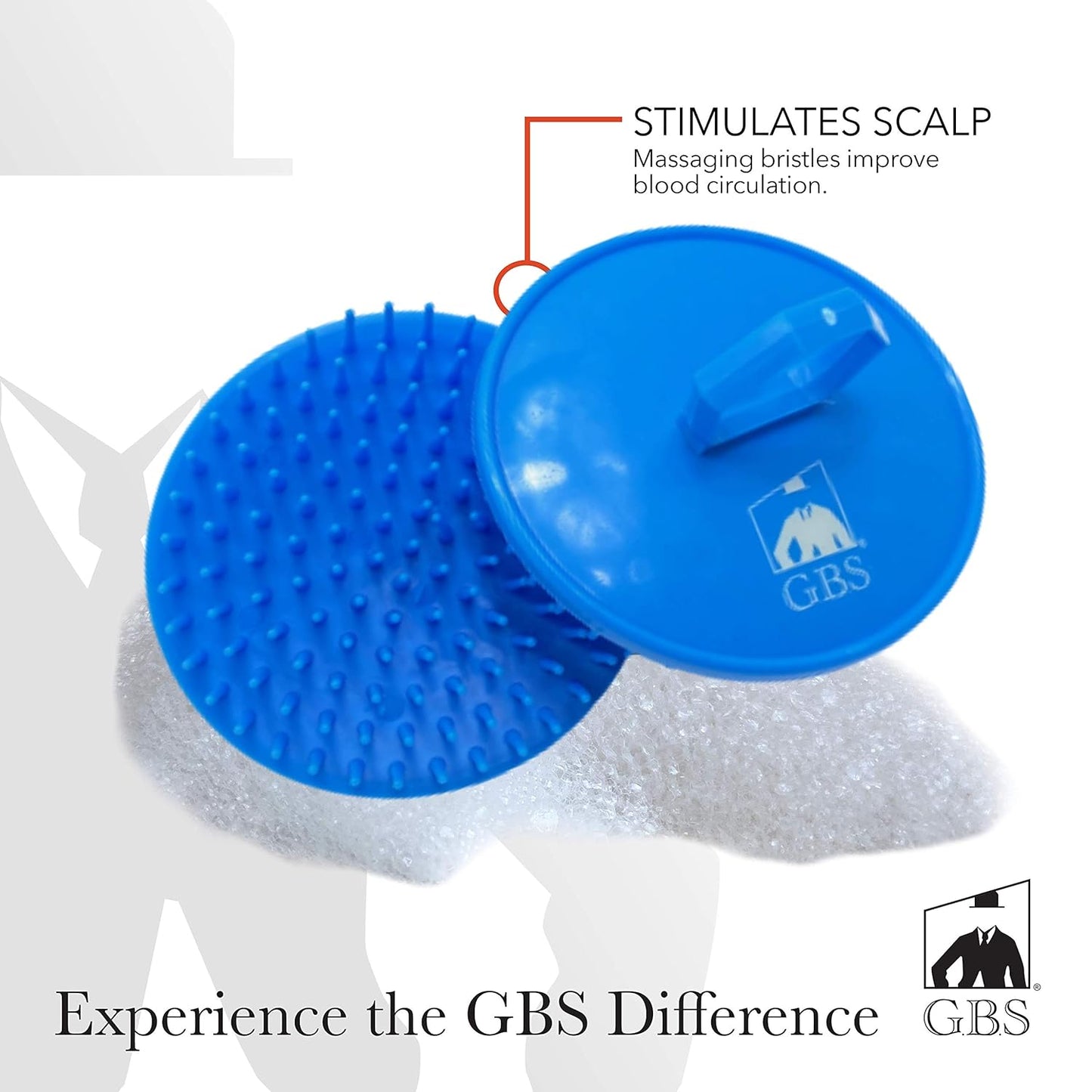 G.B.S Shampoo Scalp Massage Brush #100 3 Pack - Red, Blue & Black - Scalp Scrubber, Exfoliating Hair - Dandruff Removals Relaxation Travel Friendly (Durable Material)