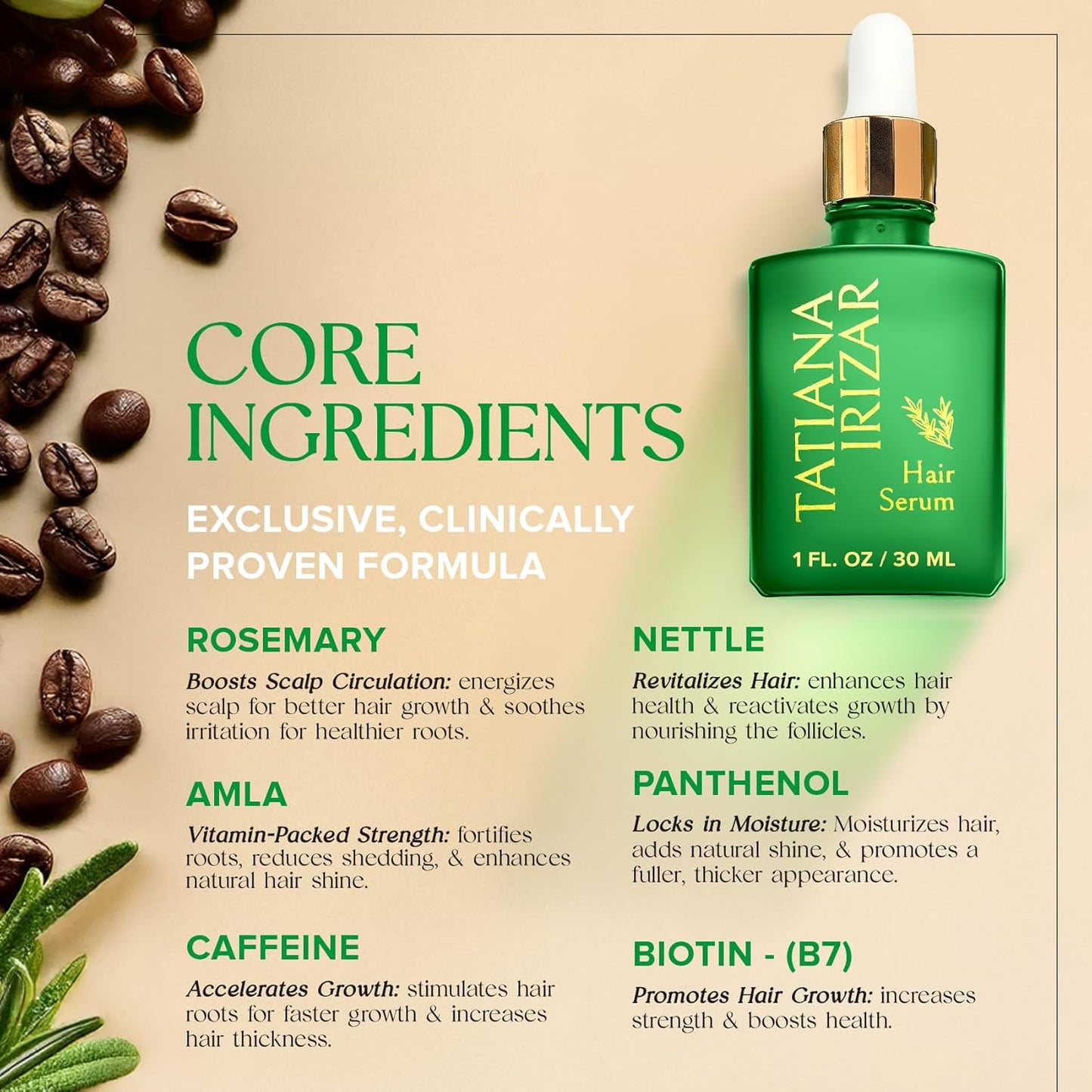 Hair Serum for Hair Growth Serum Women Made in USA - 3 Pack Scalp Serum for Hair Growth Non-Greasy Rosemary & Amla Hair Care Vegan 1 Oz Hair Loss Treatment for Women Regrowth Treatment