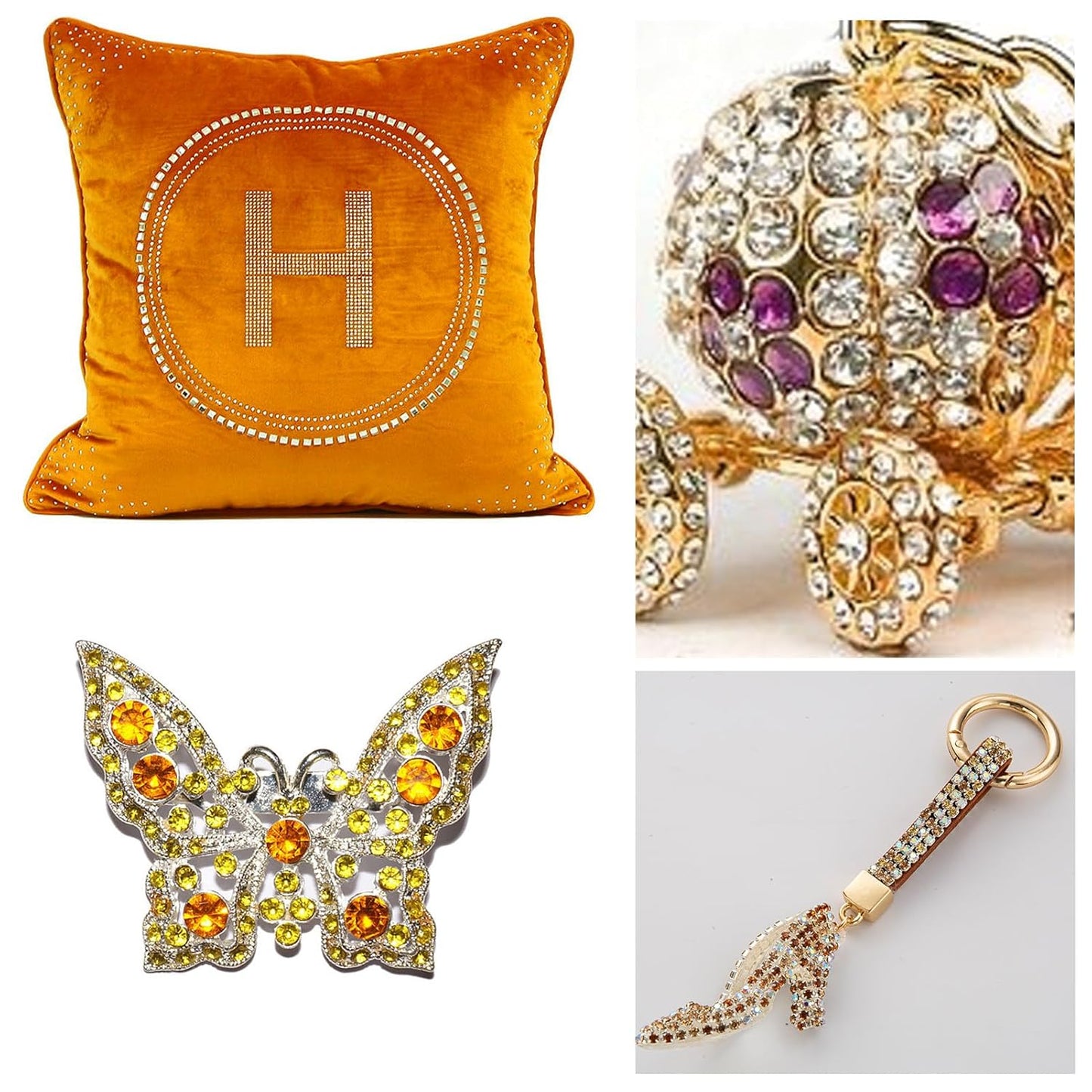 1440Pcs Topaz Crystal Rhinestones,Glass Flatback Rhinestones Gemstones Mini for Nail Face Makeup Art Crafts Clothes Decoration -(SS10,2.8mm,Topaz)