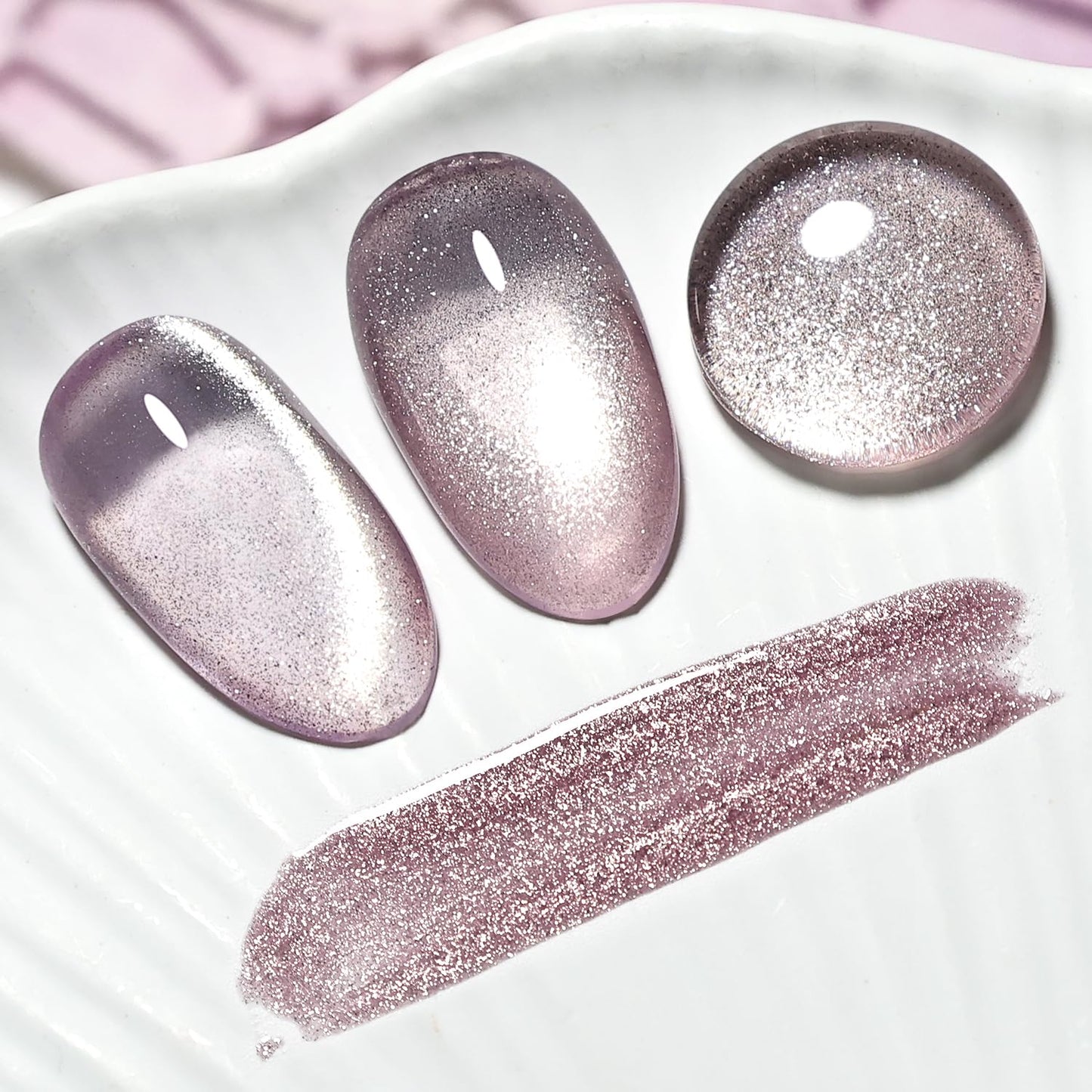 JODSONE 16.5ml Cat Eye Gel Nail Polish Silver Gray Glitter Magnetic Reflective Translucent at Home Salon Design Need U V Curing