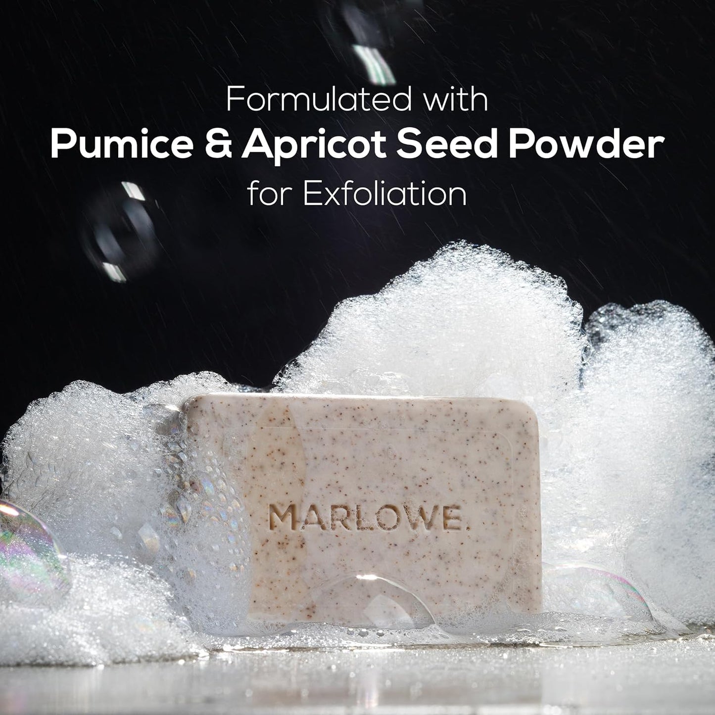 MARLOWE. No. 102 Body Scrub Soap 7 oz (12 Bars), Santal, Exfoliating Soap Bar with Shea Butter, Olive Oil & Green Tea Extracts, Cleanses, Smooths & Revitalizes Skin, Warm Amber, Spice & Citron Scent