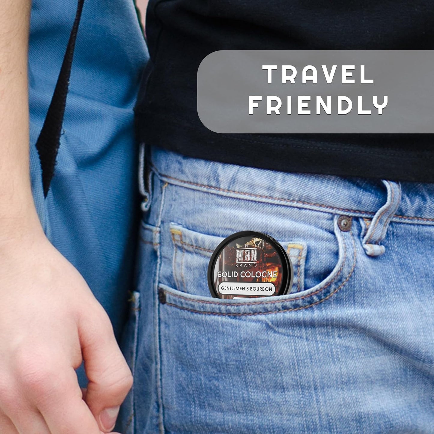 Solid Cologne Men's Gentlemen's Bourbon Scent, Wax Bourbon Cologne for men, Solid Perfume with Bourbon Scent for men (1 Ounce, Gentlemen's Bourbon Mens Cologne Balm)