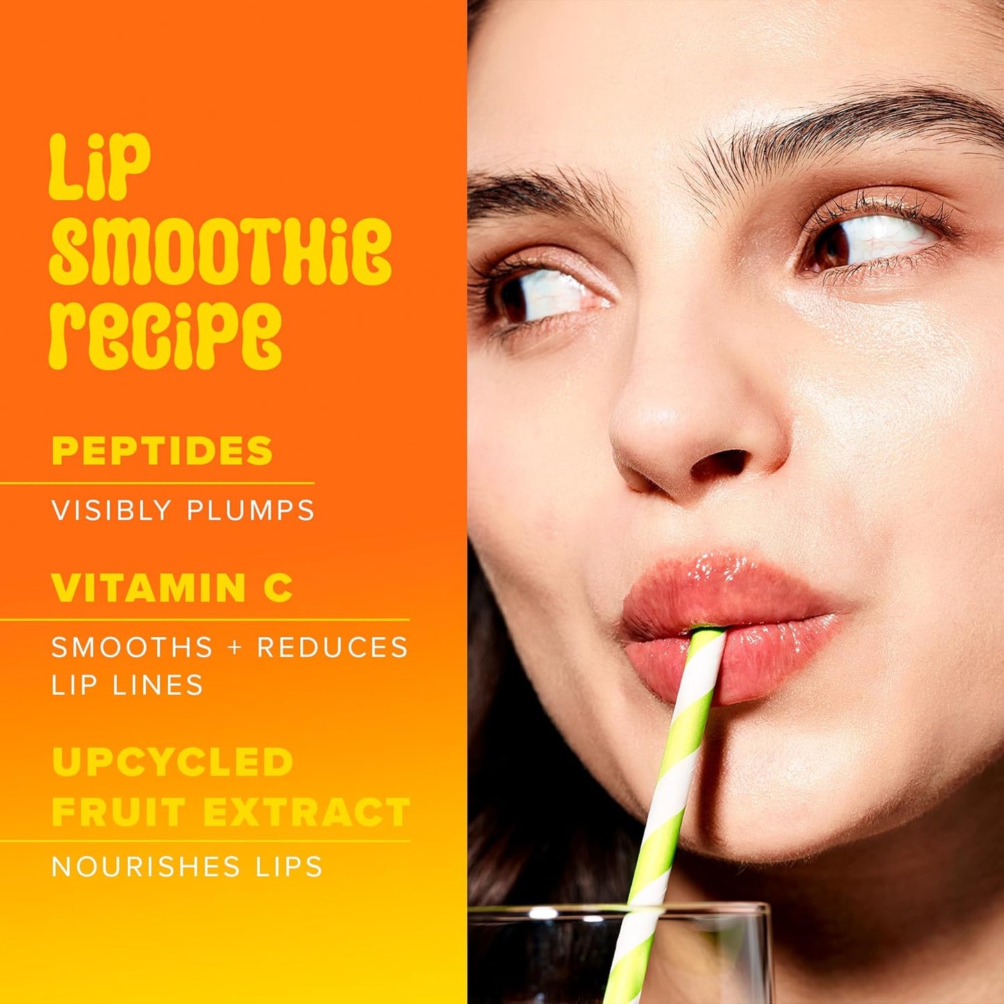 Farmacy Peptide Lip Smoothie - Hydrating Lip Balm with Vitamin C to Visibly Plump & Smooth Lines - Nourishing Treatment with a High-Gloss Finish - Mango (10g)
