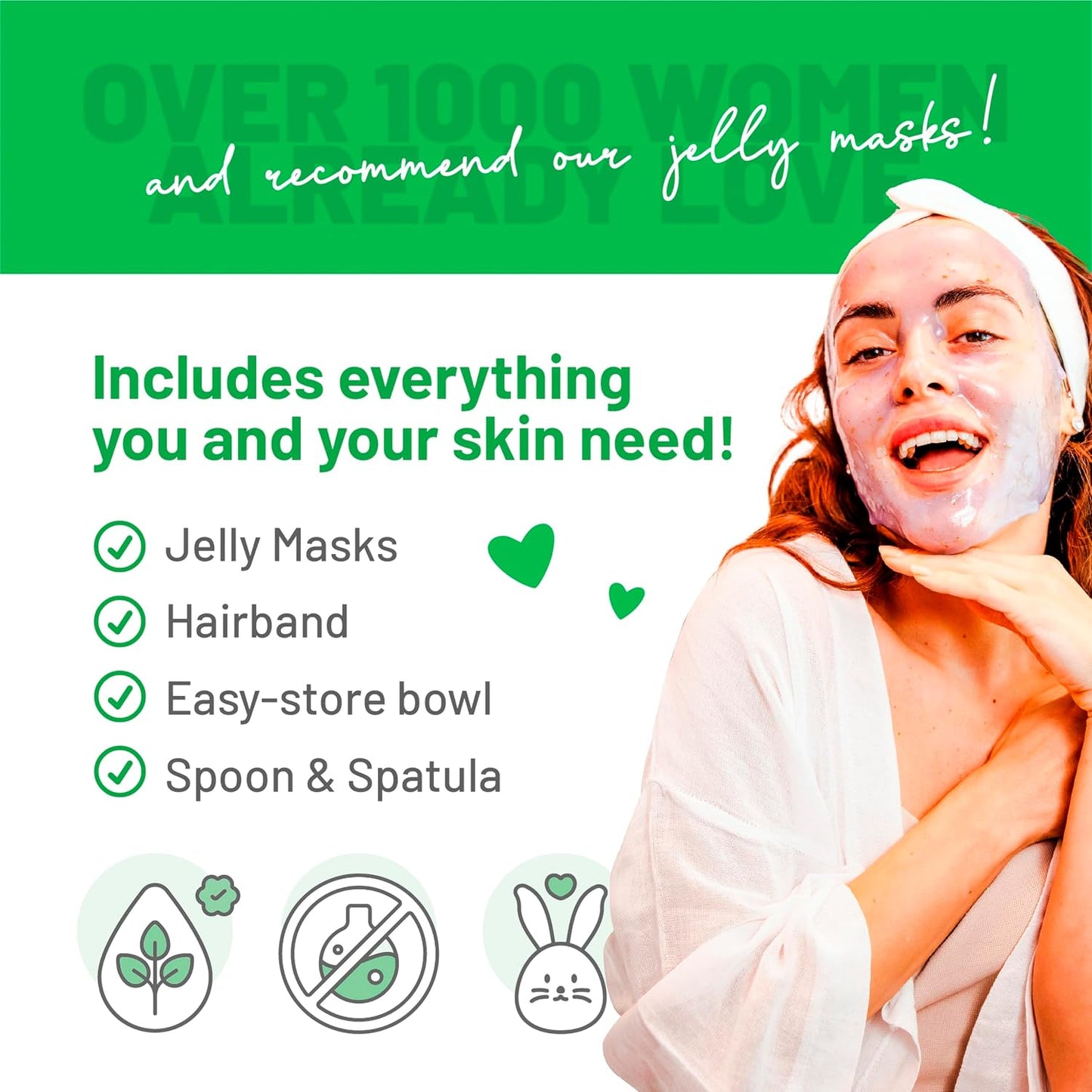 BRÜUN Peel-Off Kiwi Jelly Mask for Face Care – A 23 fl oz Rubber Mask Jar for 30 to 35 Treatments – A Skin Care Moisturizing Gel Mask of Spa Set for Men, Women and Adults