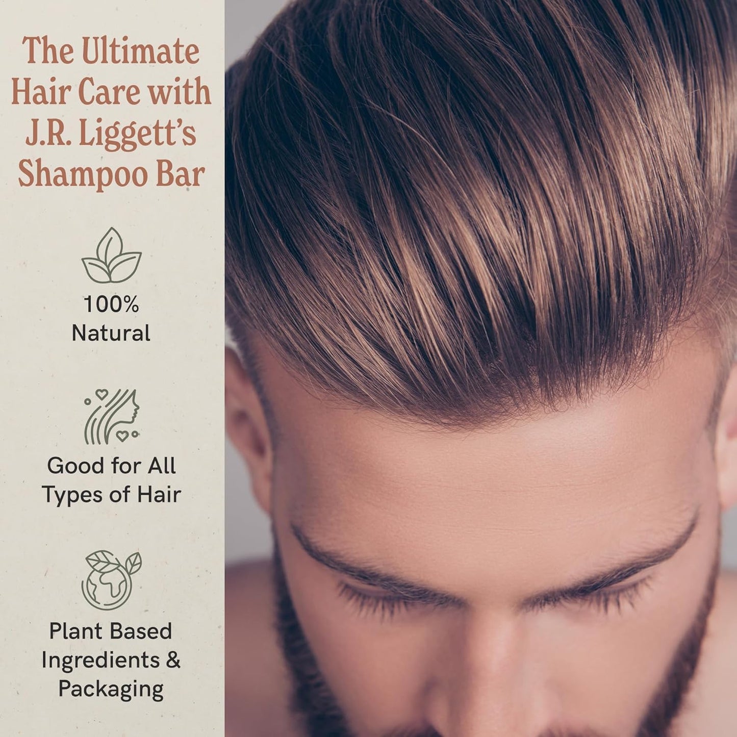 J·R·LIGGETT'S Shampoo Bar - Jojoba & Peppermint Formula, All Natural Solid Bar Shampoo for Hair with Jojoba Oil, Peppermint Essential Oil, Sulfate-Free Hair Cleanser for Balanced Scalp, 3.5oz -2 Pack