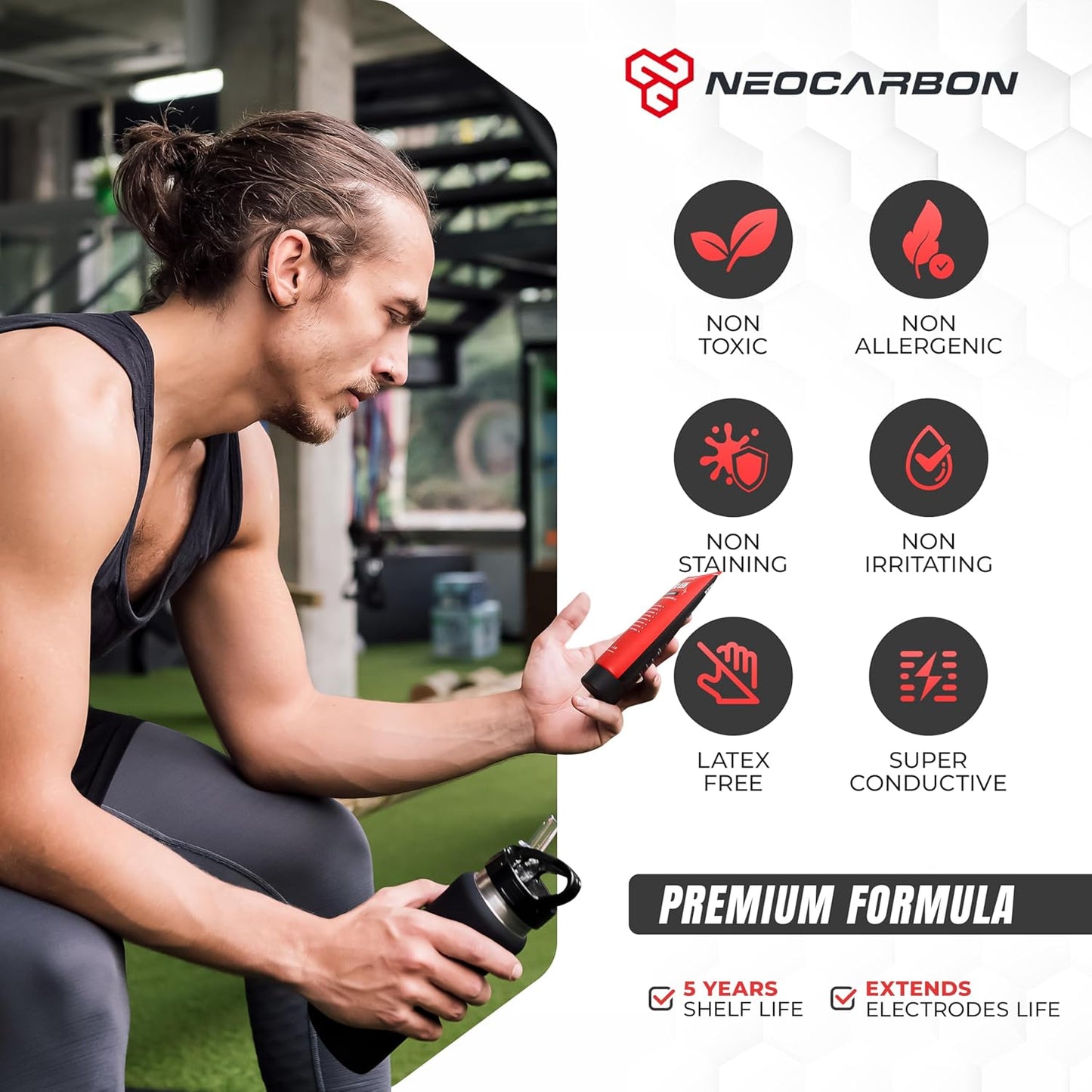 Electrode Conductive Gel for TENS Unit, Doppler Ultrasound Device, Cavitation microcurrent Machine and Replacement Pads, Clear 2 Pack, 250 ml