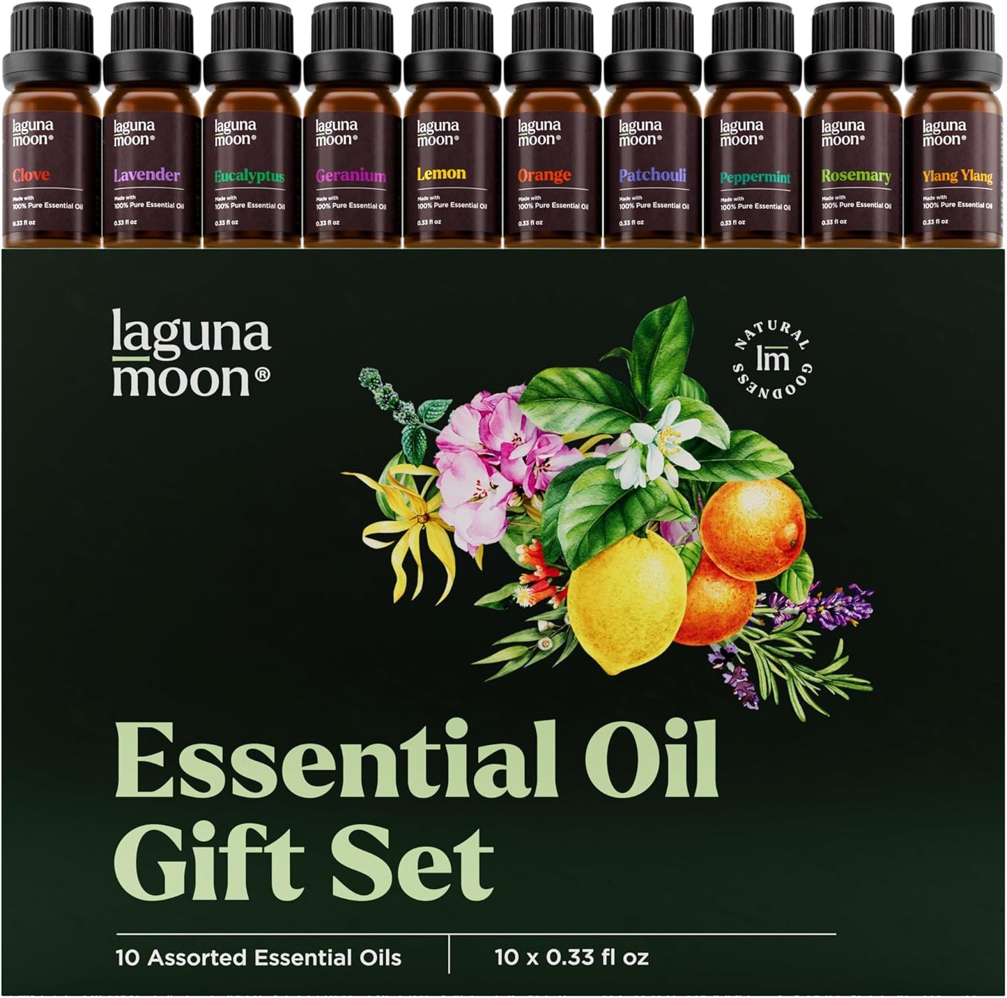 Essential Oils Set - Top 10 Gift Set Blends for Fragrance, Diffusers, Humidifiers, Aromatherapy, Cars & Home Products, Room Sprays, Candle Making, Yoga - Fragrance Oils for Botanical Fresheners Making