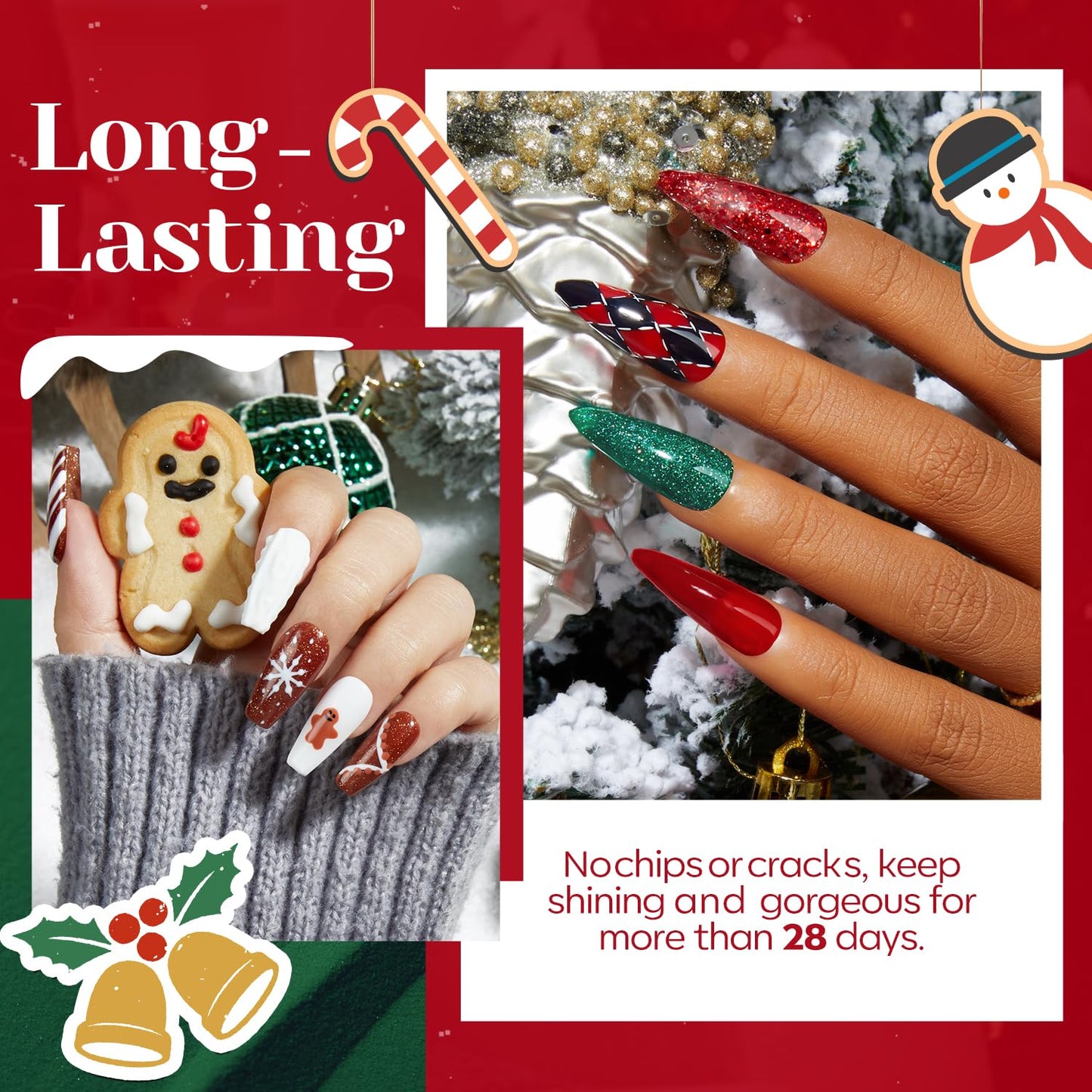 AZUREBEAUTY 30Pcs Dip Powder Nail Kit Starter, 8 Colors Green Red Gold Silver White with Nail Sticks, Nail Art Liquid Set with Matte/Base/Top Coat Activator for French Manicur