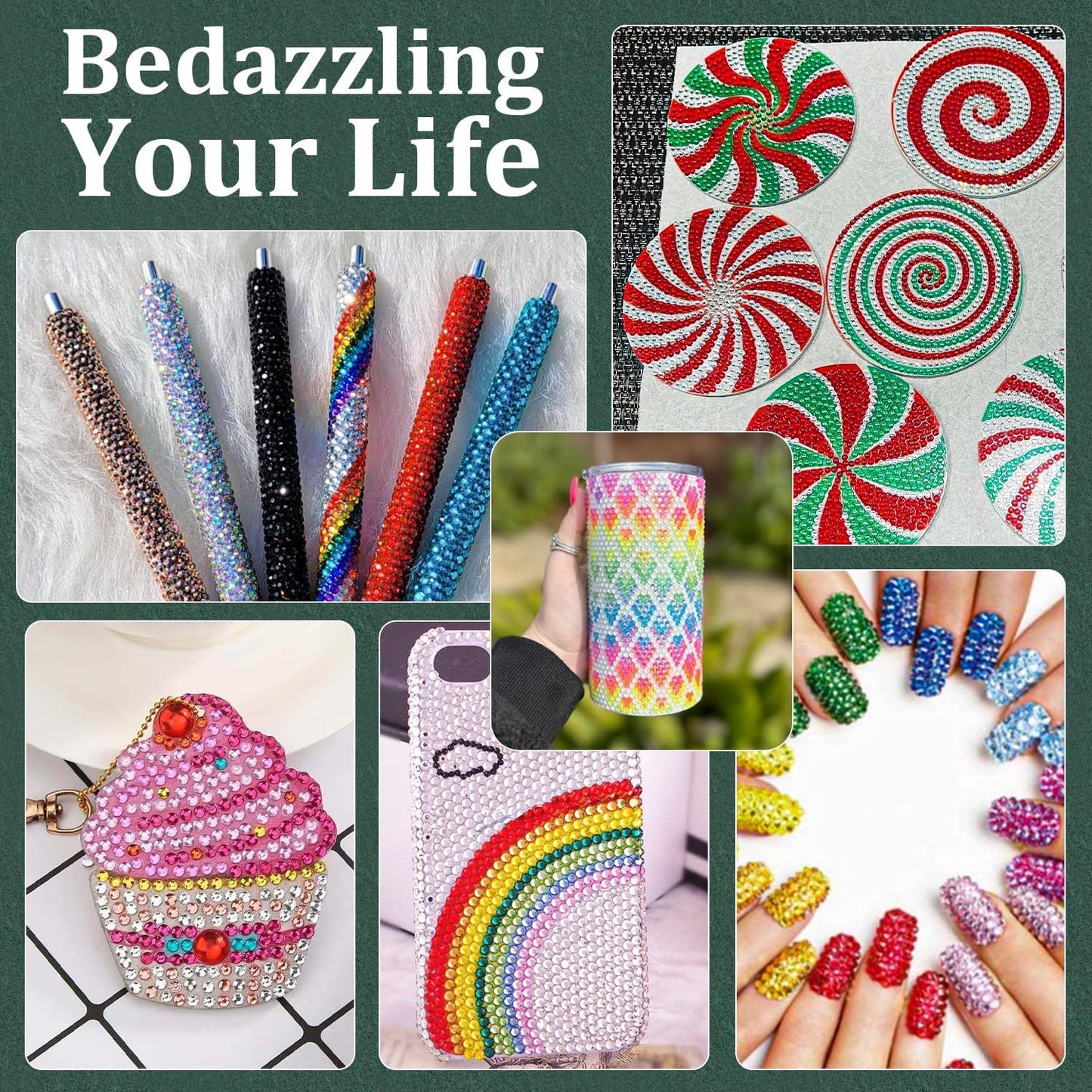 Resin Rhinestones for Crafting 1 Box Light Pink Flatback Crystals with 3 Pcs 10ml B7000 Jewelry Glue, Non-Hotfix Gems for Bedazzling, DIY Nail Art Makeup, Clothing & Shoes Decor