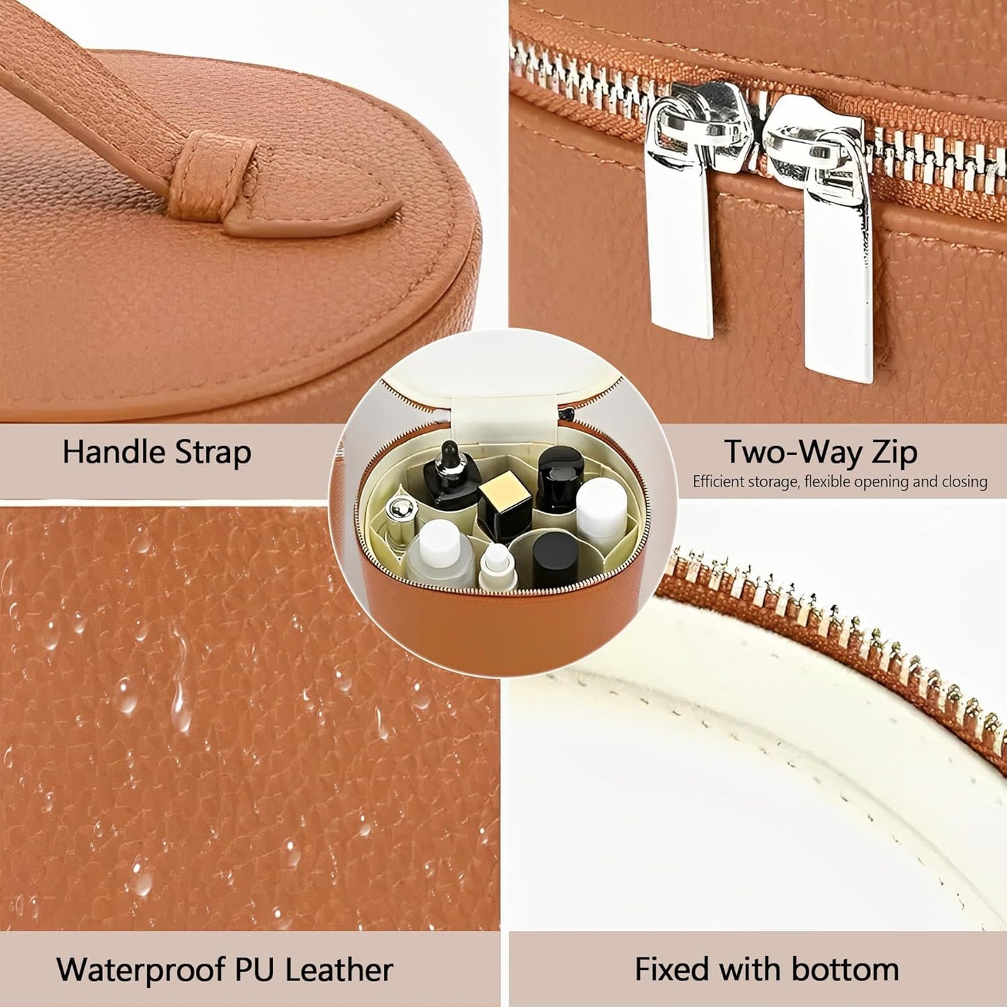 Upgrade Makeup Bag Travel Toiletry Bag Portable Cosmetic Makeup Organizer Bag Detachable Compartments (Pink-cute-cool style)