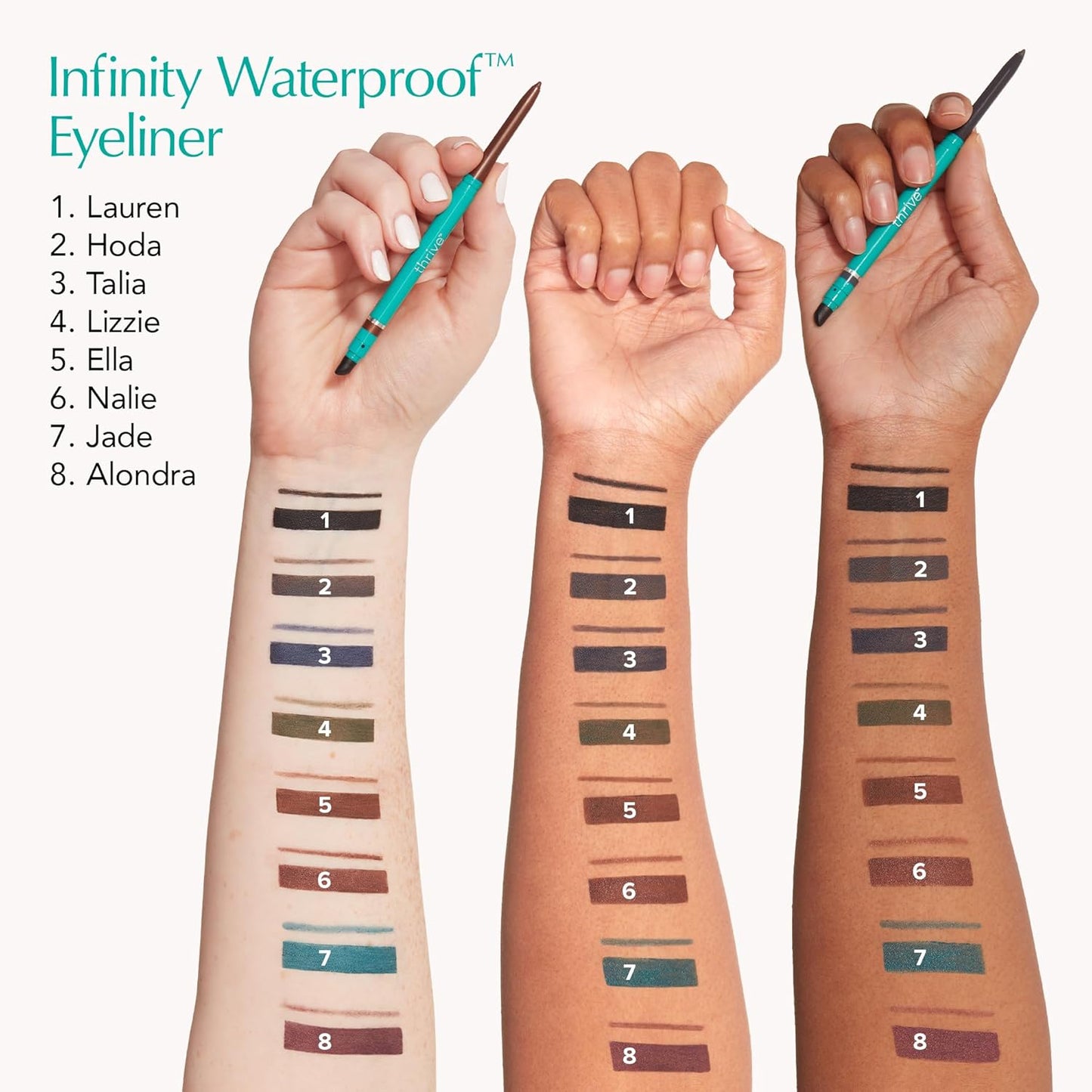 Thrive Causemetics Infinity Waterproof Eyeliner Pencil, Built In Sharpener & Smudge Tip, Long Lasting, Smudge Proof, Hyaluronic Acid & Shea Butter, Vegan & Cruelty Free, Hoda (Slate Grey Matte)