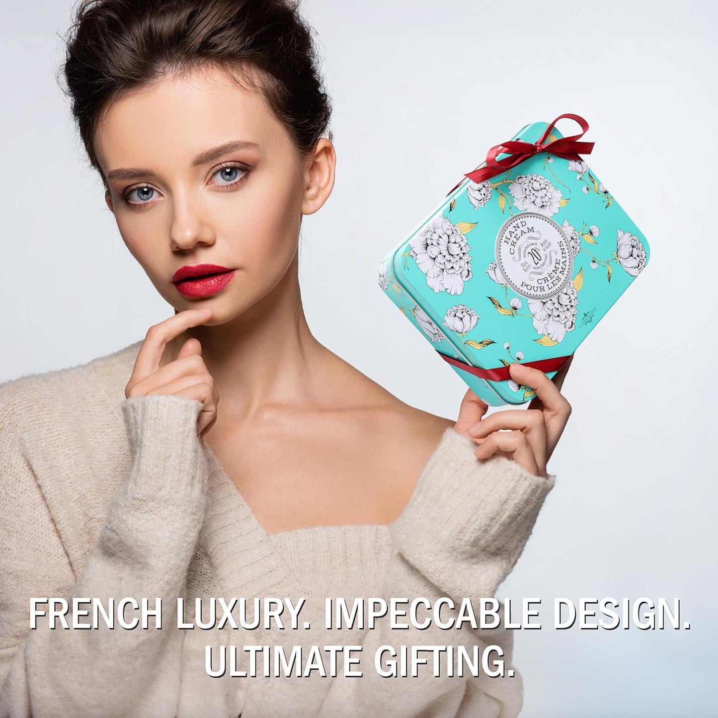 La Chatelaine Hand Cream Trio Tin Gift Set, Natural Hand Lotion, Made in France with 20% Organic Shea Butter, Moisturizing (Gardenia, White Grapefruit, Citrus Fizz) 3 x 1 fl.