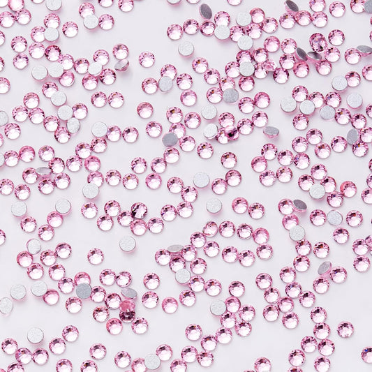 1440Pcs Light Pink Crystal Rhinestones,Glass Flatback Rhinestones Gemstones Small for Nail Face Makeup Art Crafts Clothes Decoration - (SS6, 2.0mm,LightPink)