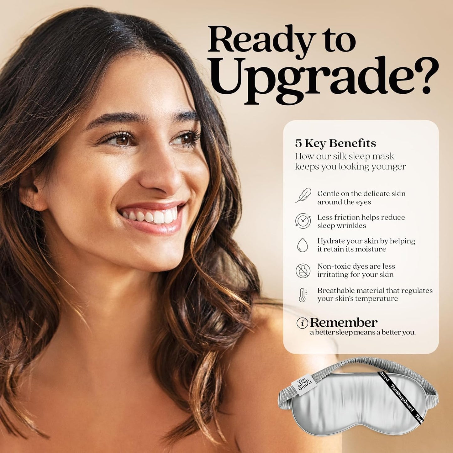 Pure Silk Sleep Mask [100% 6A Mulberry Silk, 22 Momme] Light Blocking Travel Essentials. Eye Masks for Sleeping. Black Oeko-Tex Blindfold. Eye Covers for Men & Women