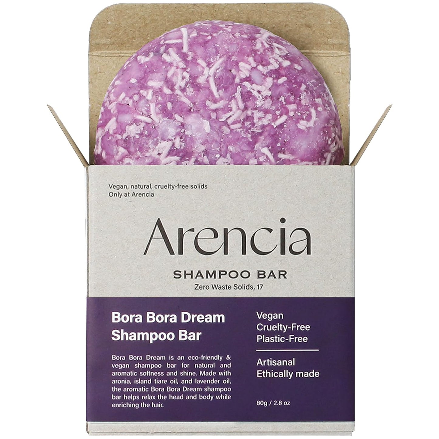 Bora Bora Dream Shampoo Bar - Volumizing, Color Protecting for Curly and All Hair Types - Vegan, pH Balanced, Sulfate-Free, Eco-Friendly