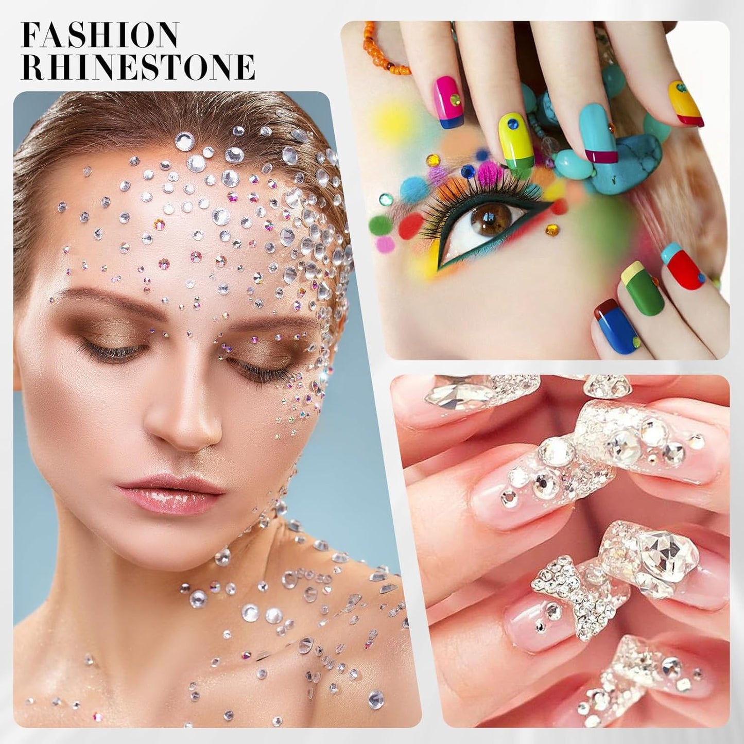 Novani Red Rhinestones 1440pcs Flat Back Round Rhinestone Style 2088 Sparkly Crystal Gemstones for Nail Art and Crafting SS16,3.8-4.0mm