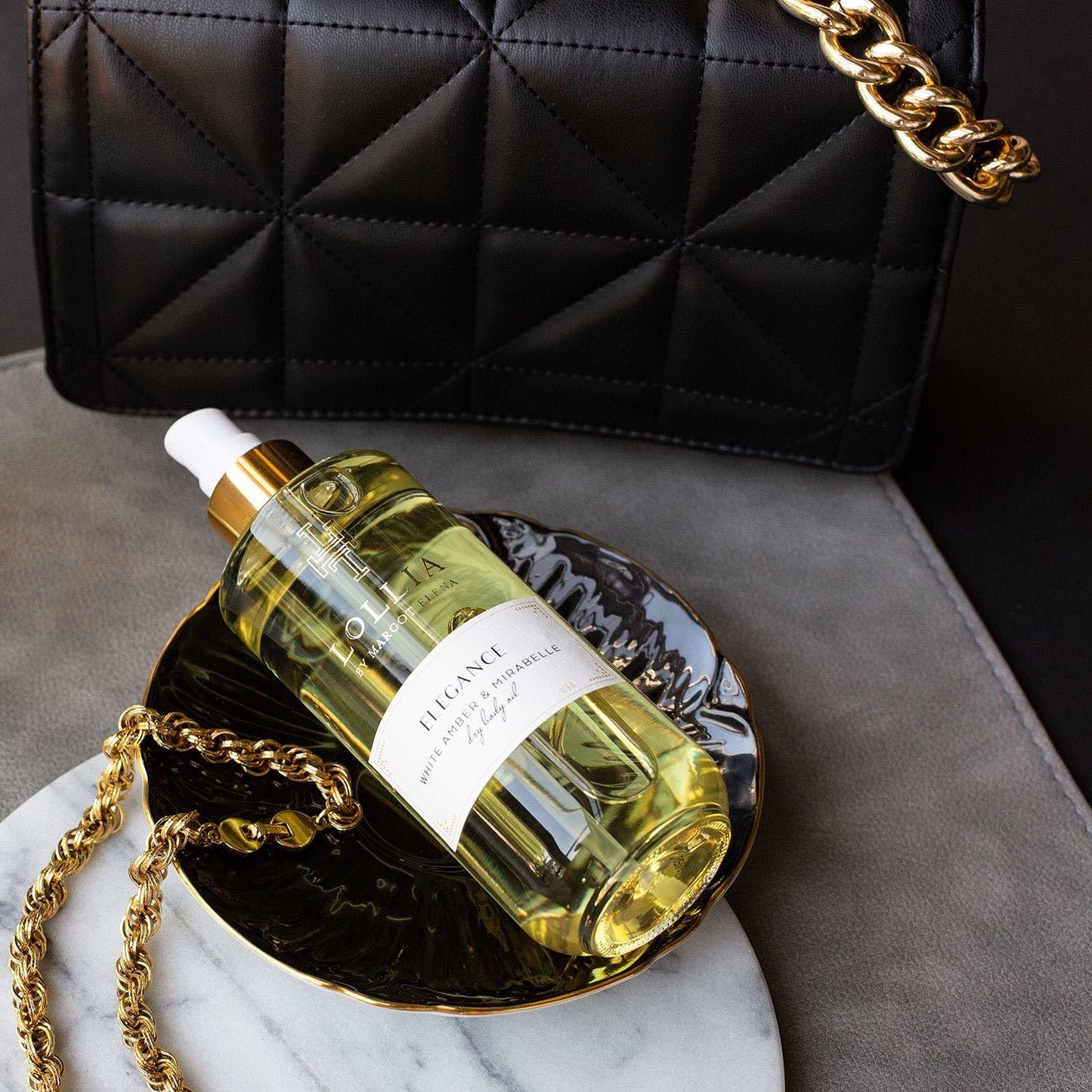 LOLLIA Elegance Dry Body Oil - White Amber and Mirabelle for Women - 6.8 oz Oil