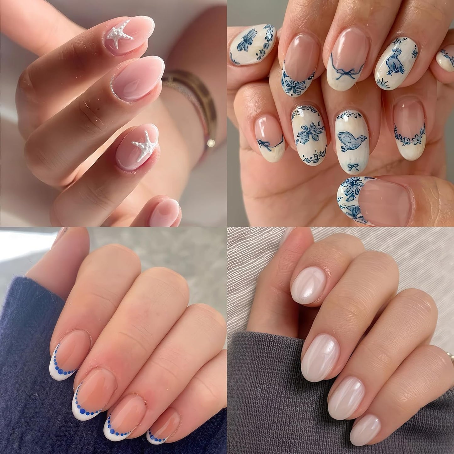 Short Oval Round Nail Tips: 360Pcs Soft Gel Pre-shaped Full Cover Half Matte Short Oval Gel Nail Tips Press on Fake Nails Acrylic for Nail Extension DIY Salon 12 Sizes