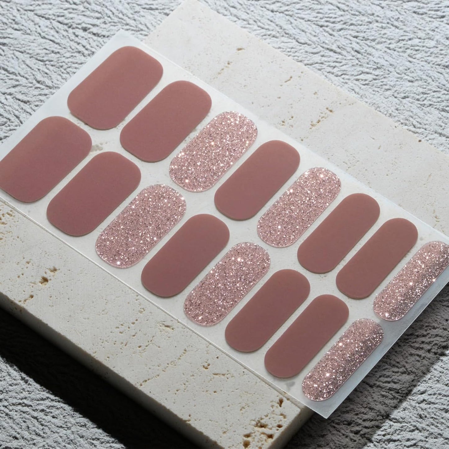 Nail Polish Strips, 32PCS Salon Quality Wraps, Long Lasting Gel Nail Stickers for Women Easy Apply& Remove (Canyon Dusk Fawn)