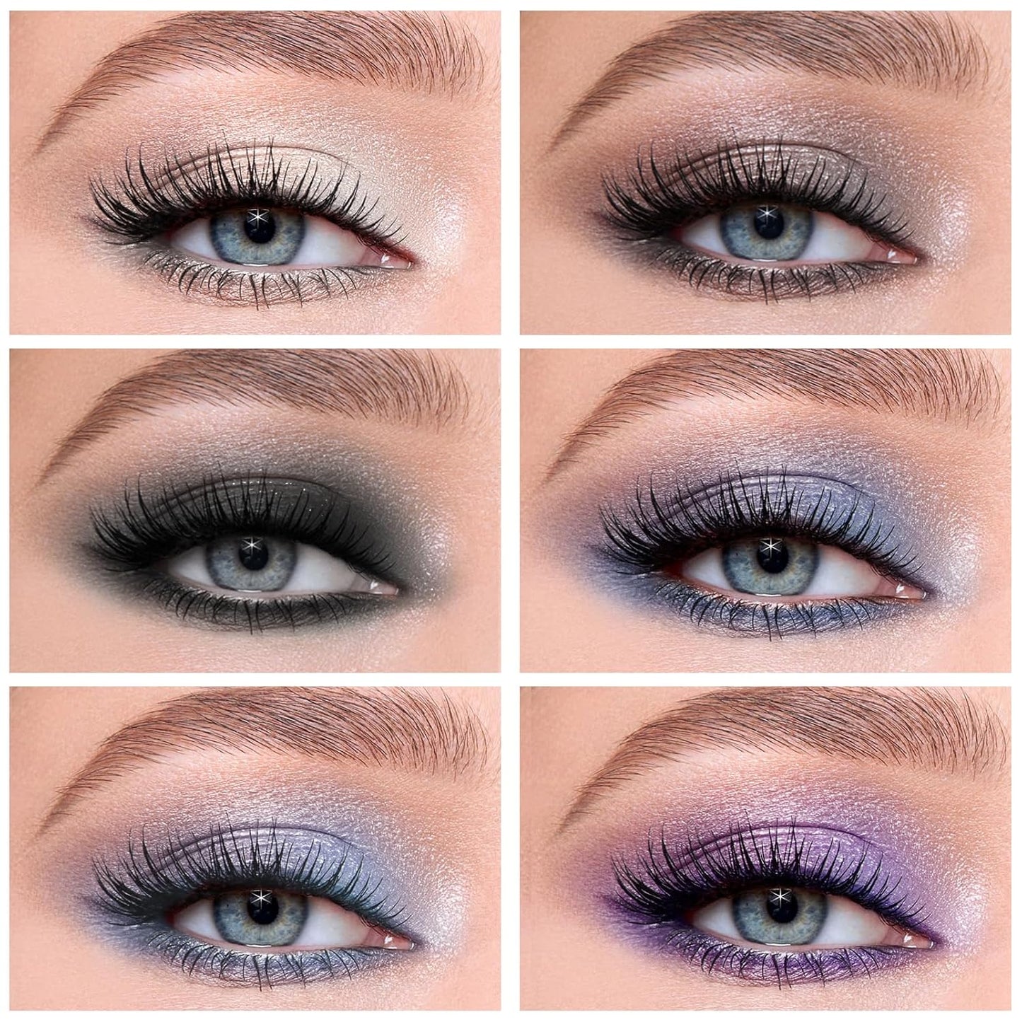 Boobeen 6PCS Cream Eyeshadow Sticks - Waterproof Eyeshadow Pencil Crayons - Eye Brightener Stick Shimmer Pens - Create Glitter Eye Makeup - Easy to Use