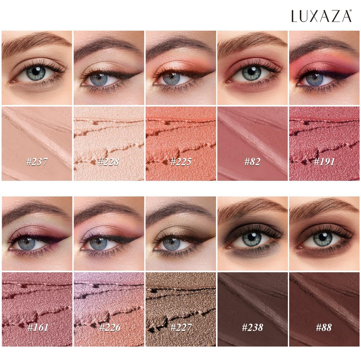 10PCS Neutral Eyeshadow Stick Makeup Set, Matte Cream Eye Shadow Eyeliner Brightener Pencil Crayon - I1 Cashmere Blush