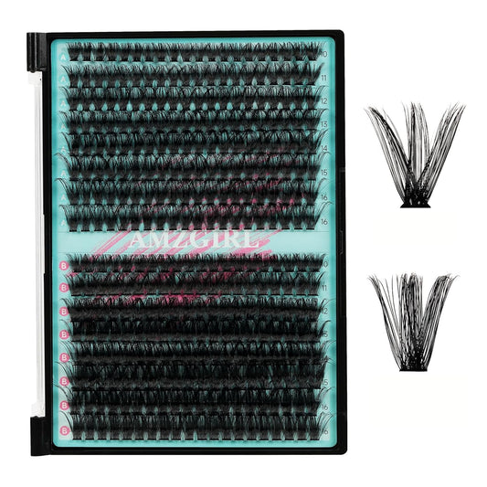 Lash Clusters 320Pcs 70D 90D Eyelashes Cluster D Curl Individual Wispy Lashes Cluster for DIY Cluster Eyelash Extensions at Home for Beginners (Mix10-16mm)