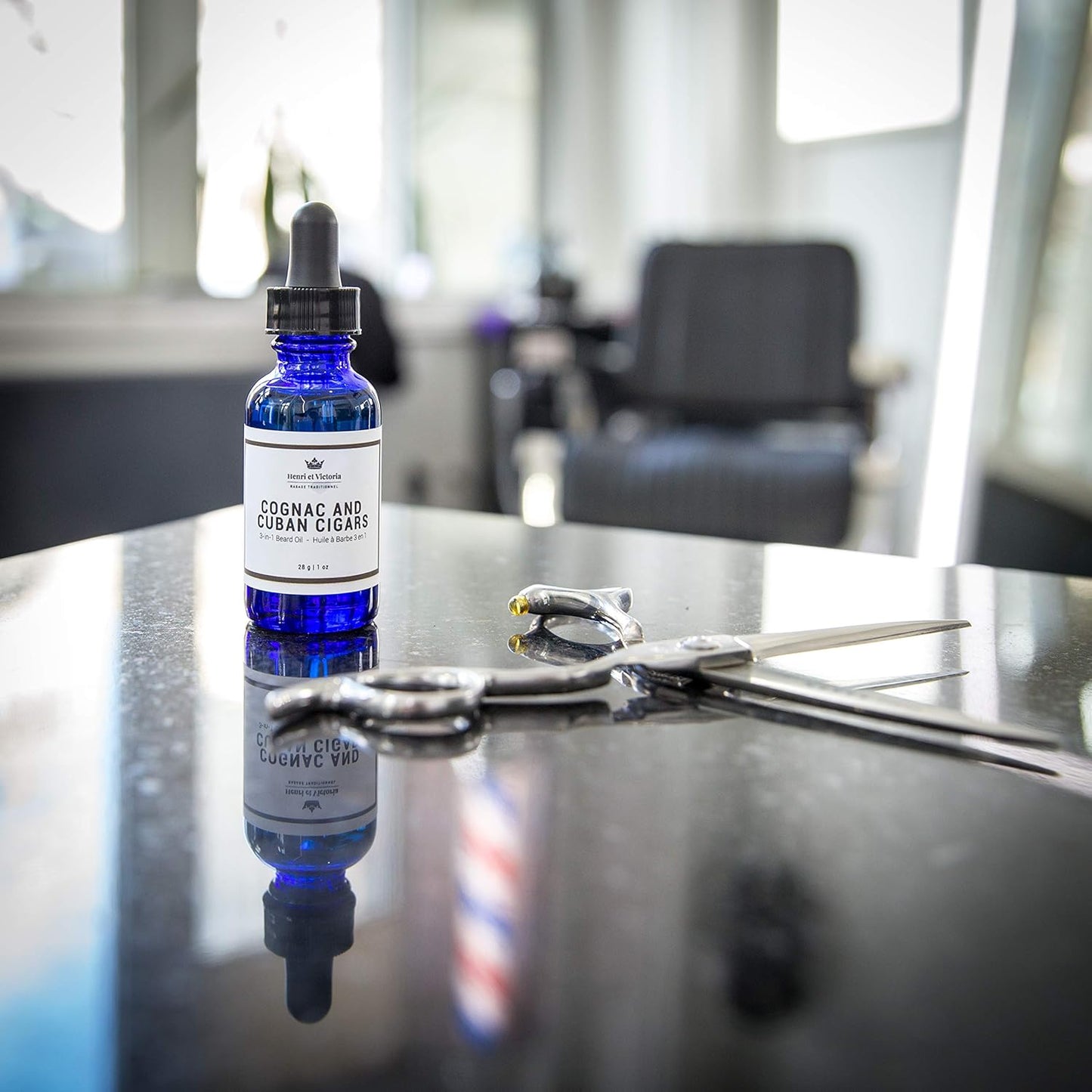 Beard Oil Cognac and Cuban Cigars Fragrance | Canadian Made by Skilled Artisan | Moisturizing, Non-Greasy, Natural Ingredients | 28g (1oz)