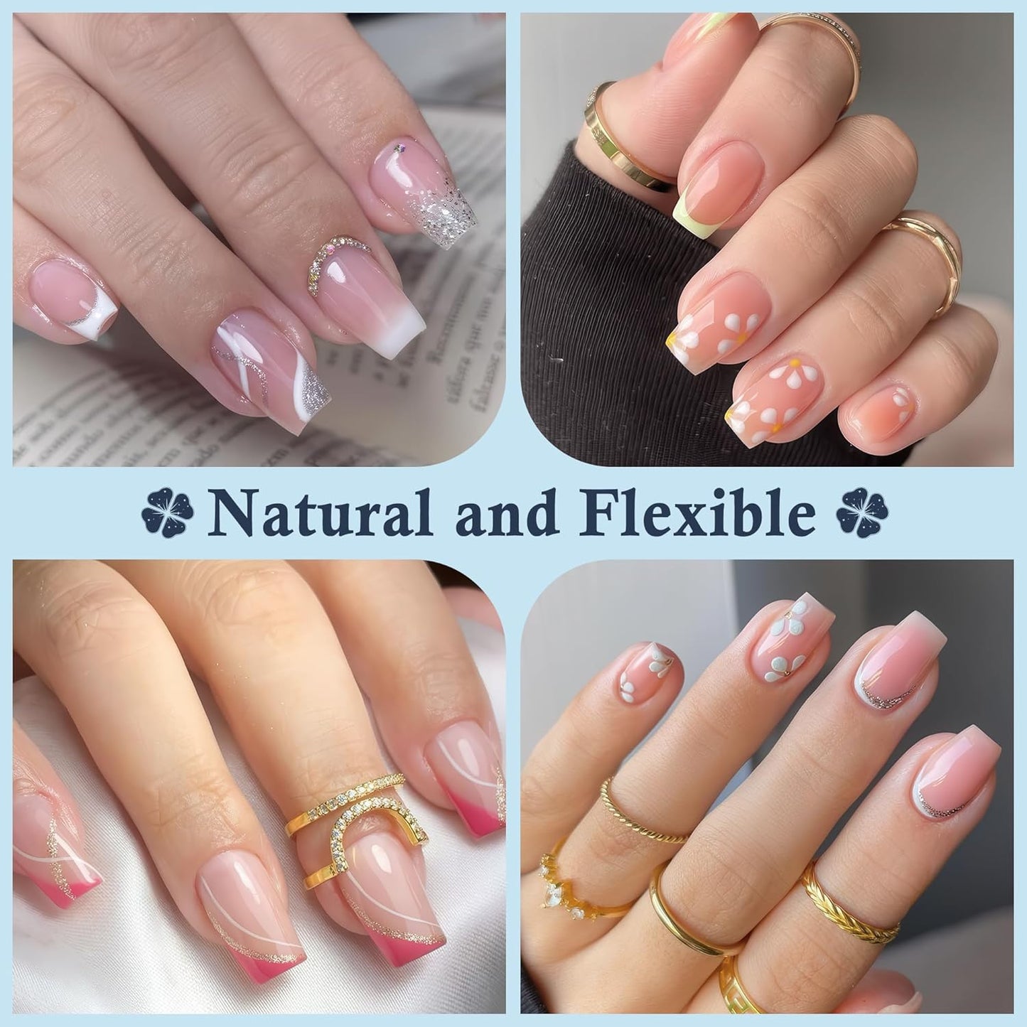 Extra Short Coffin Nails Tips: XS 360Pcs Pre-shape Press on Short Nails Full Cover Gel Tips, 12 Sizes Clear Coffin Nail Acrylic False Fake Nails Extension DIY Salon