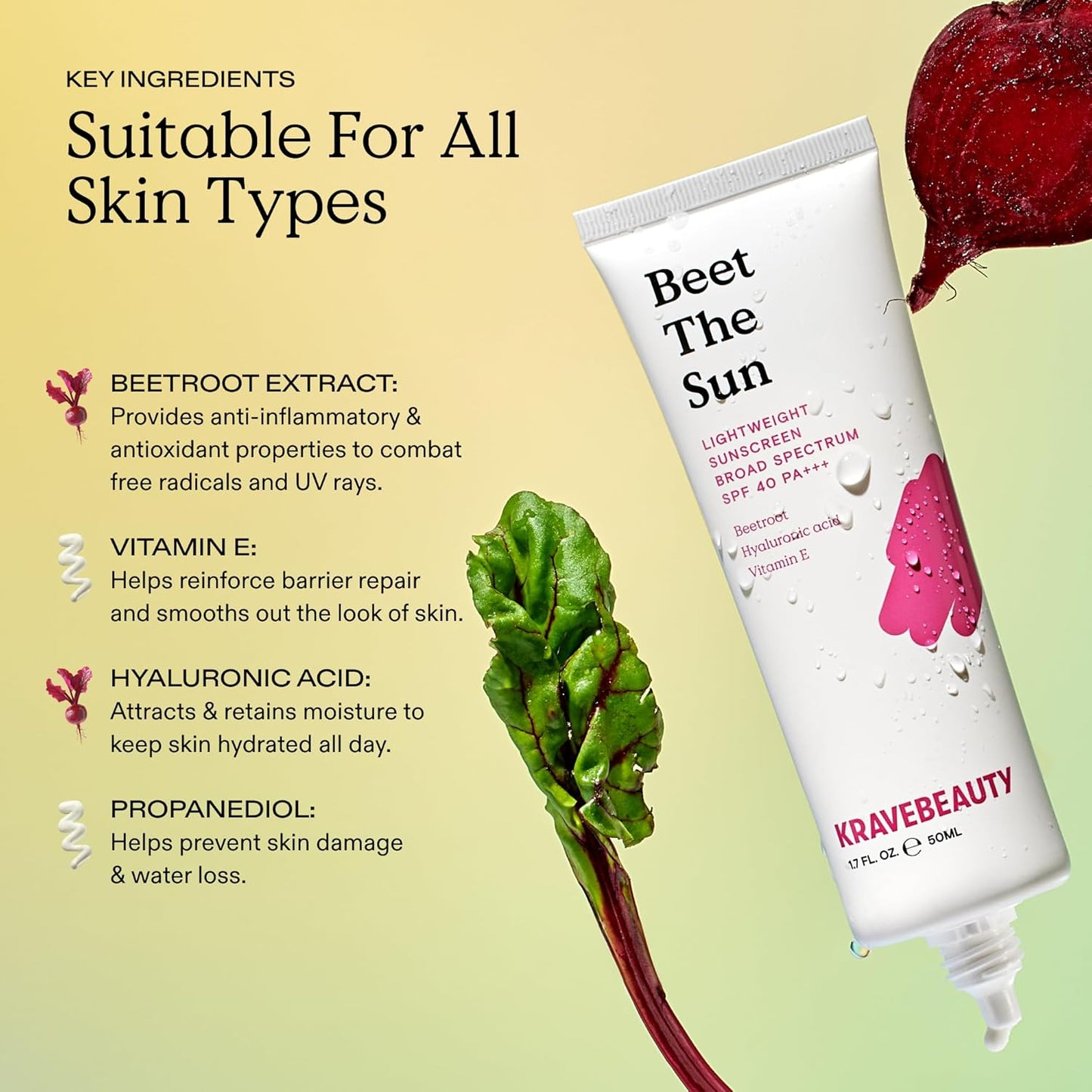 KraveBeauty Cleanse + Protect Duo, Contains Matcha Hydrating Cleanser + Beet The Sun, Gentle Face Wash & Chemical Non-Greasy SPF, Daily Skincare Essentials, Vegan & Cruelty Free, 4.05 fl oz 1.7 fl oz