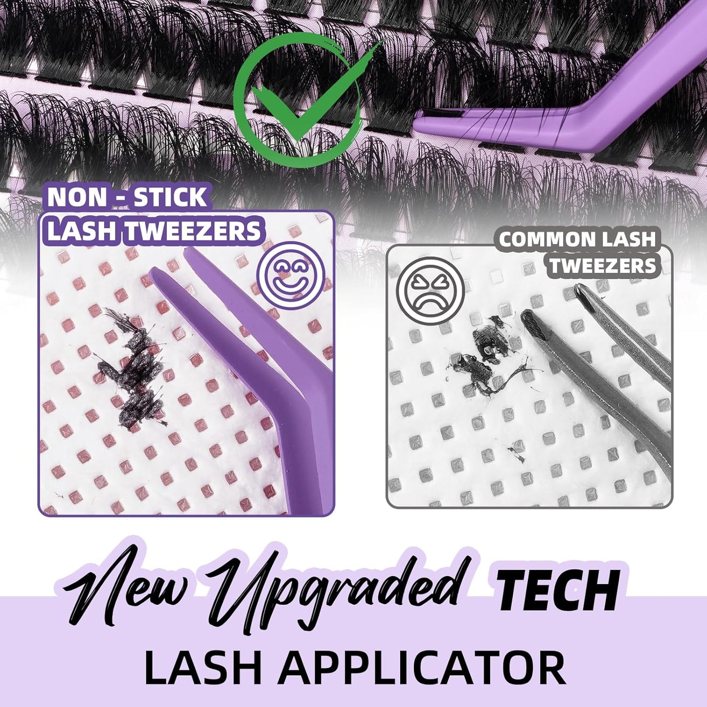 B&Qaugen Lash Clusters Kit 192PCS Lash Extension Kit 3D Eyelash Extension Kit 100D 10-18 Mixed Wispy DIY Lash Extension Kit Voluem Thick Waterproof Lash Clusters Kit (100D-D-10-18MIX)