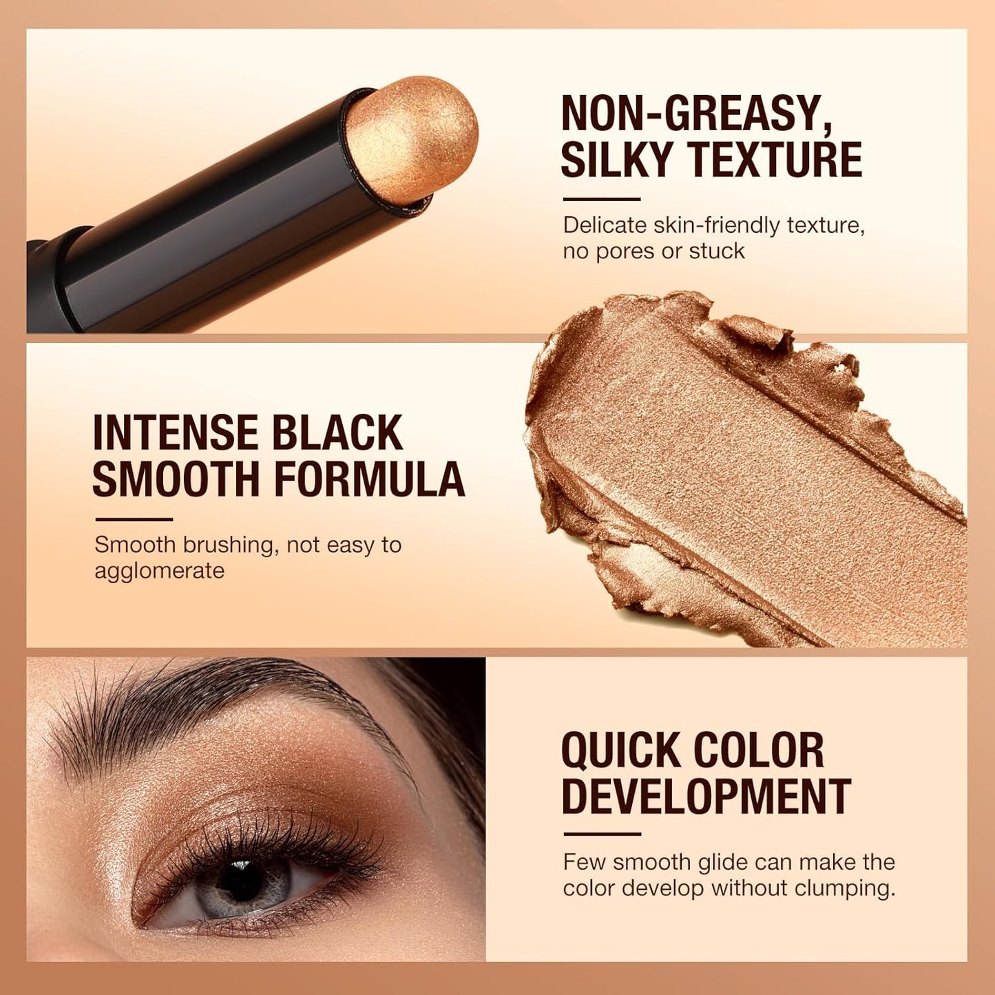 Jolilab Eyeshadow Stick Set, 8 Colors Matte Professional Bright-Colored Contouring and Highlight Stick, Cream Waterproof Long Lasting High Pigmented Eye Shadow. (8, A1)