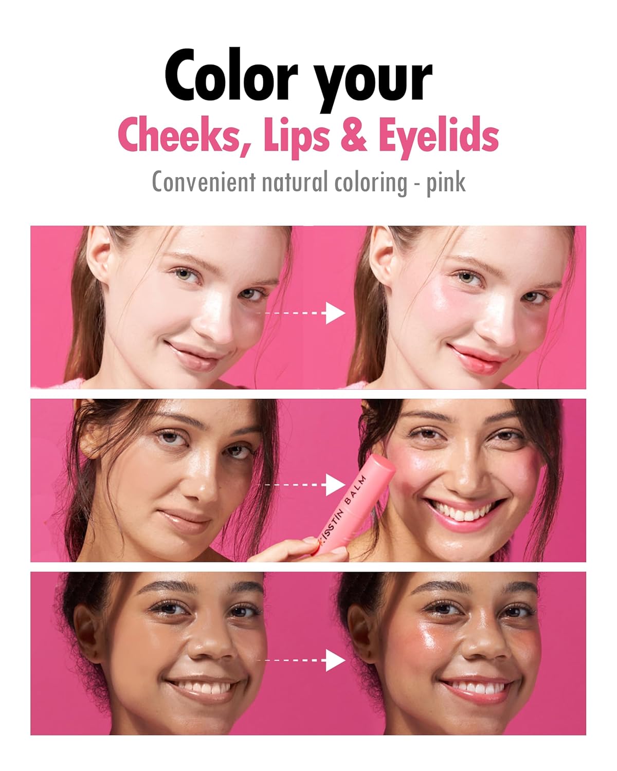 KAHI Kisstin Balm - Skin-Refining Face Moisturizer & Makeup Stick | Nourishing Beauty Moisturizer Stick | Makeup-enhancing Glow Balm (0.32 oz)