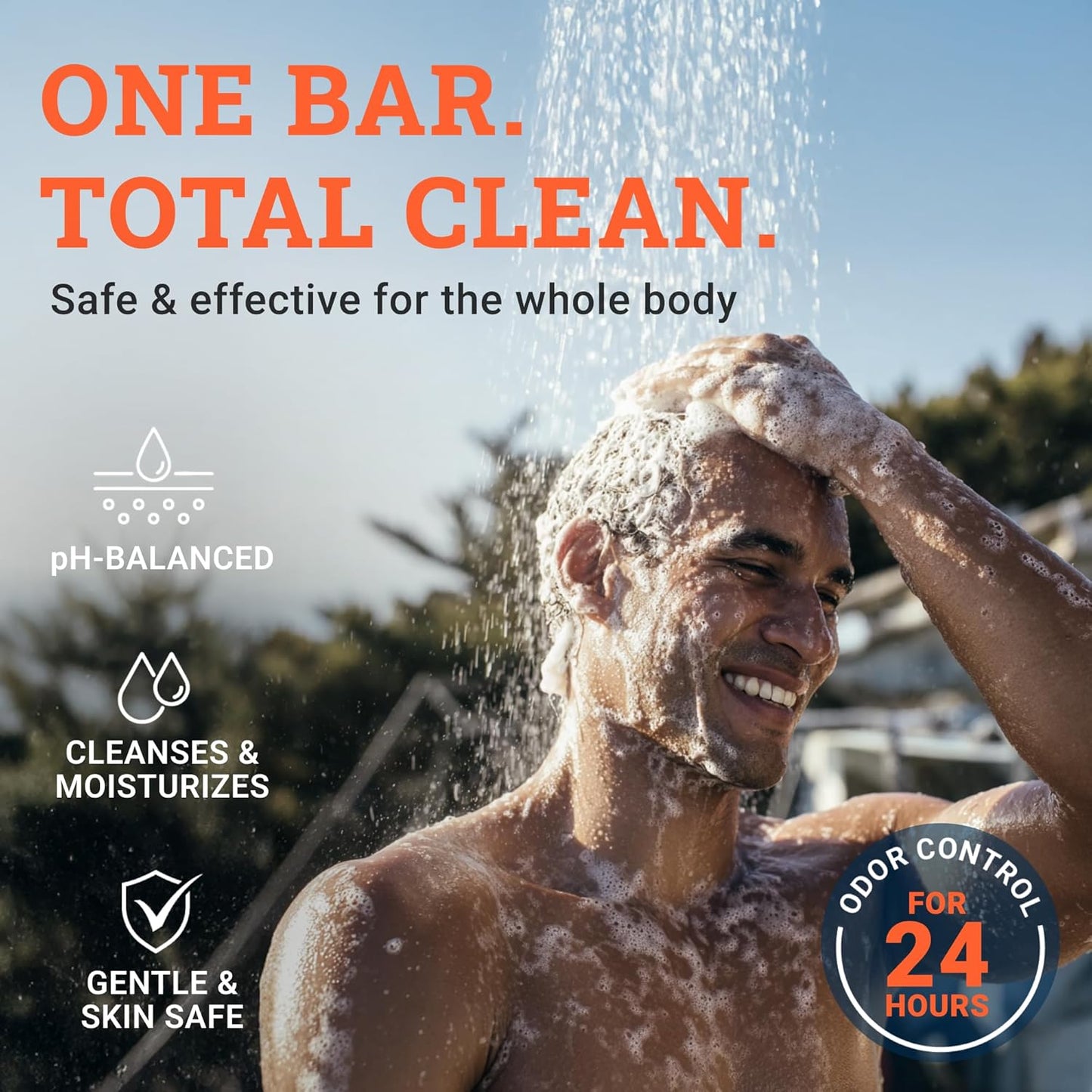 Mando Shampoo Bar - All in One Natural Shampoo Bar for Men - Cleanses and Moisturizes Hair, Beard and Body - Paraben & Sulfate Free - Biodegradable Formula - 5 Ounce - Pro Sport